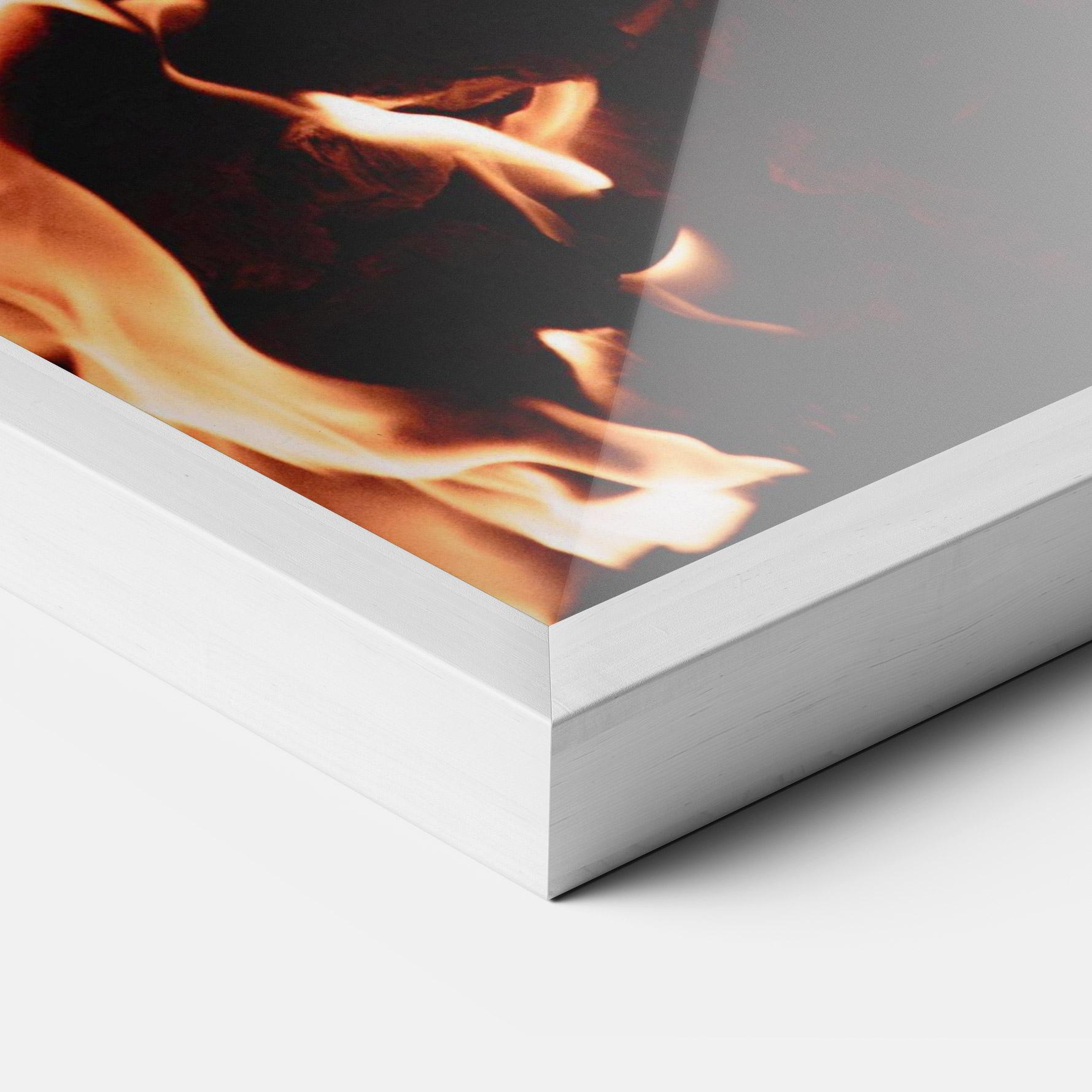 Gerahmte Poster Red Grey Fire mockup 3