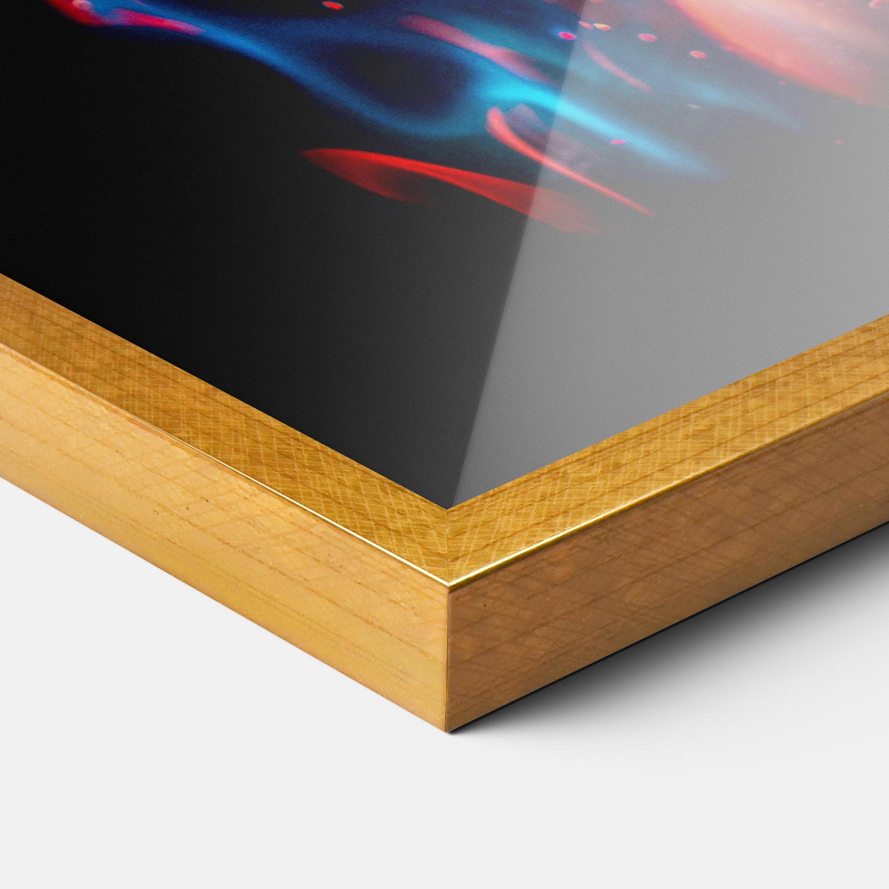 Gerahmte Poster Blue Pink Fire mockup 3