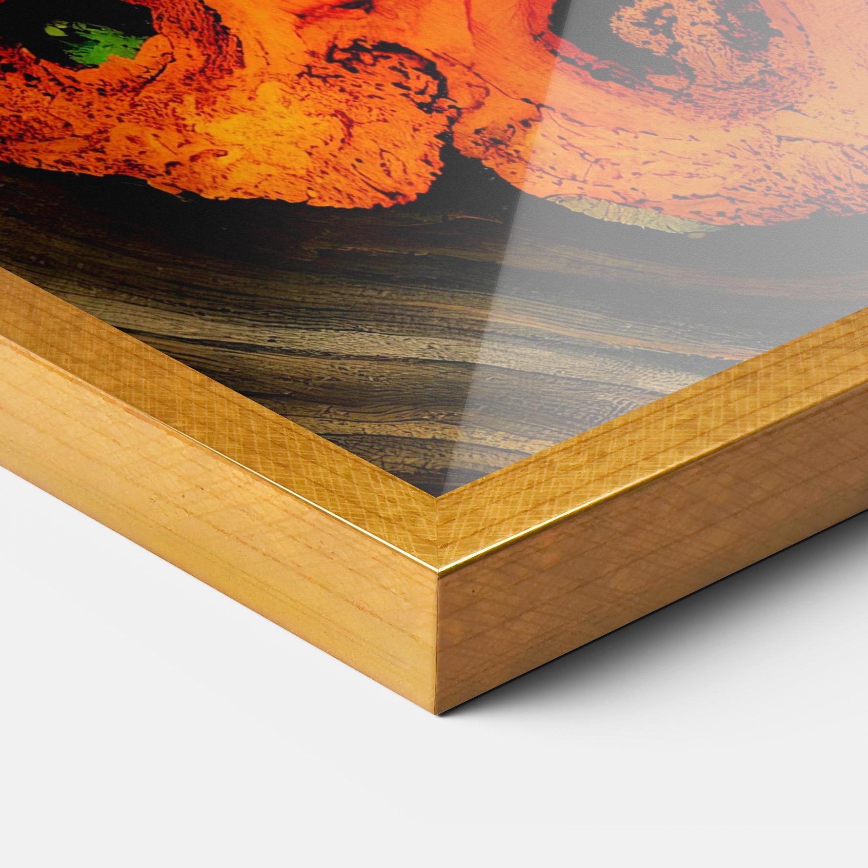 Gerahmte Poster Fire Wood Texture mockup 3