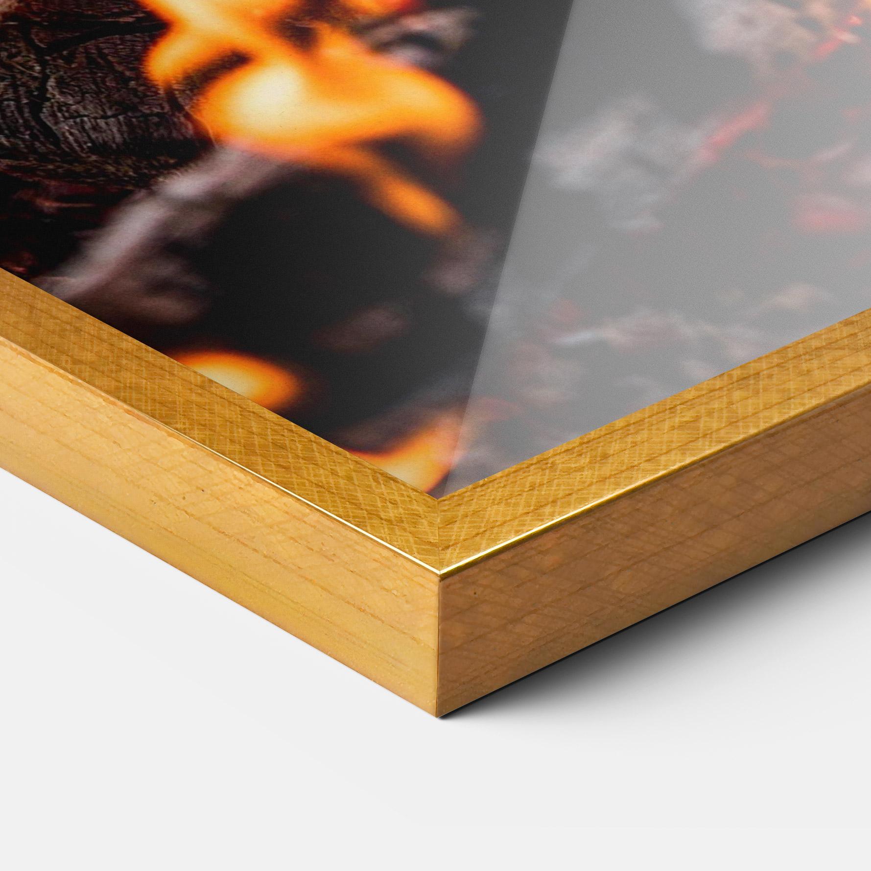 Gerahmte Poster Marshmallows Fire mockup 3