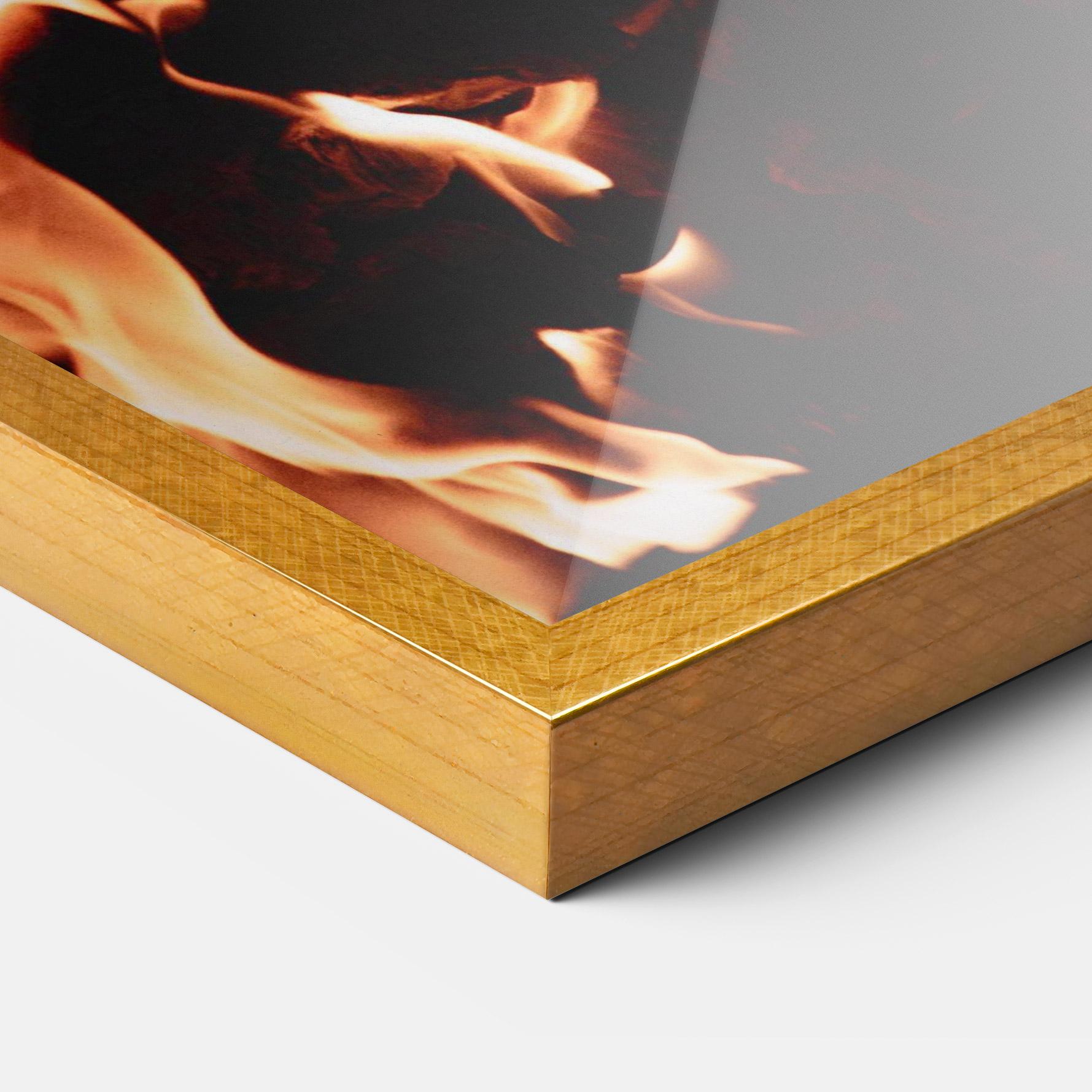 Gerahmte Poster Red Grey Fire mockup 3