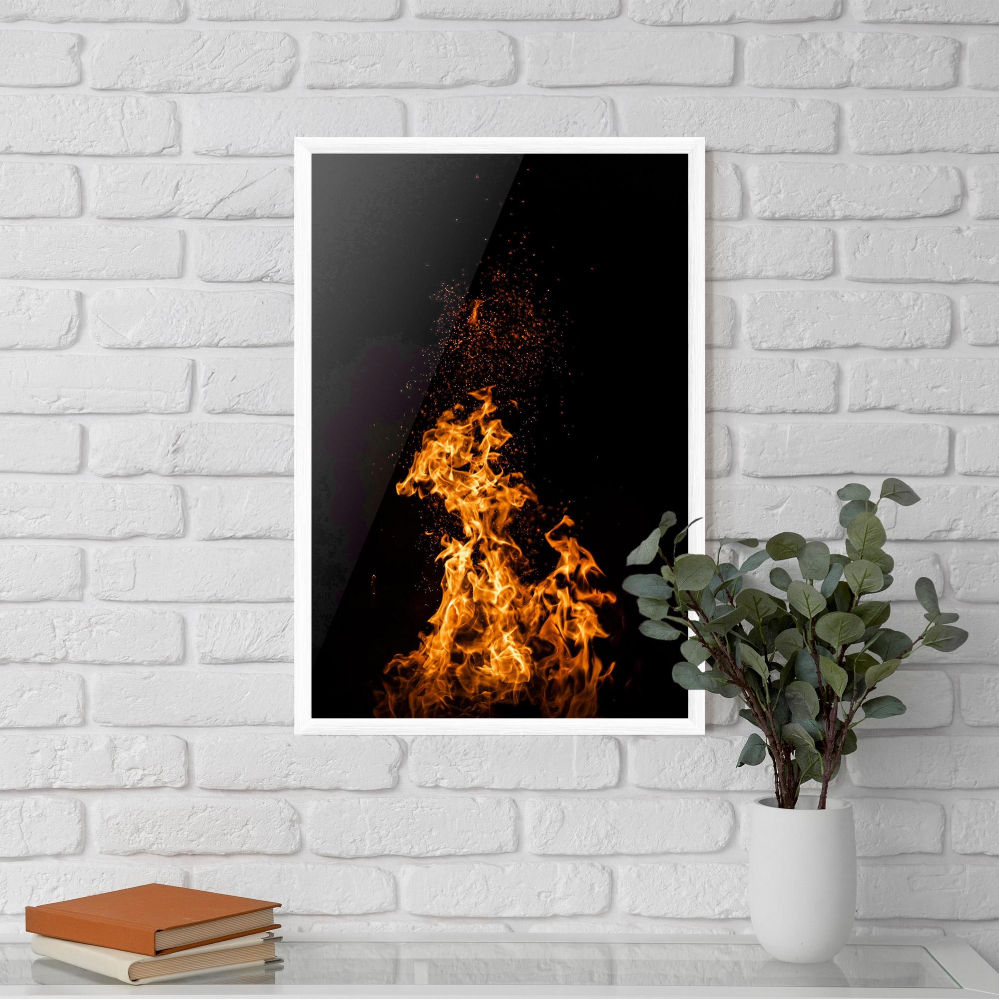 Gerahmte Poster Big Fire mockup 5