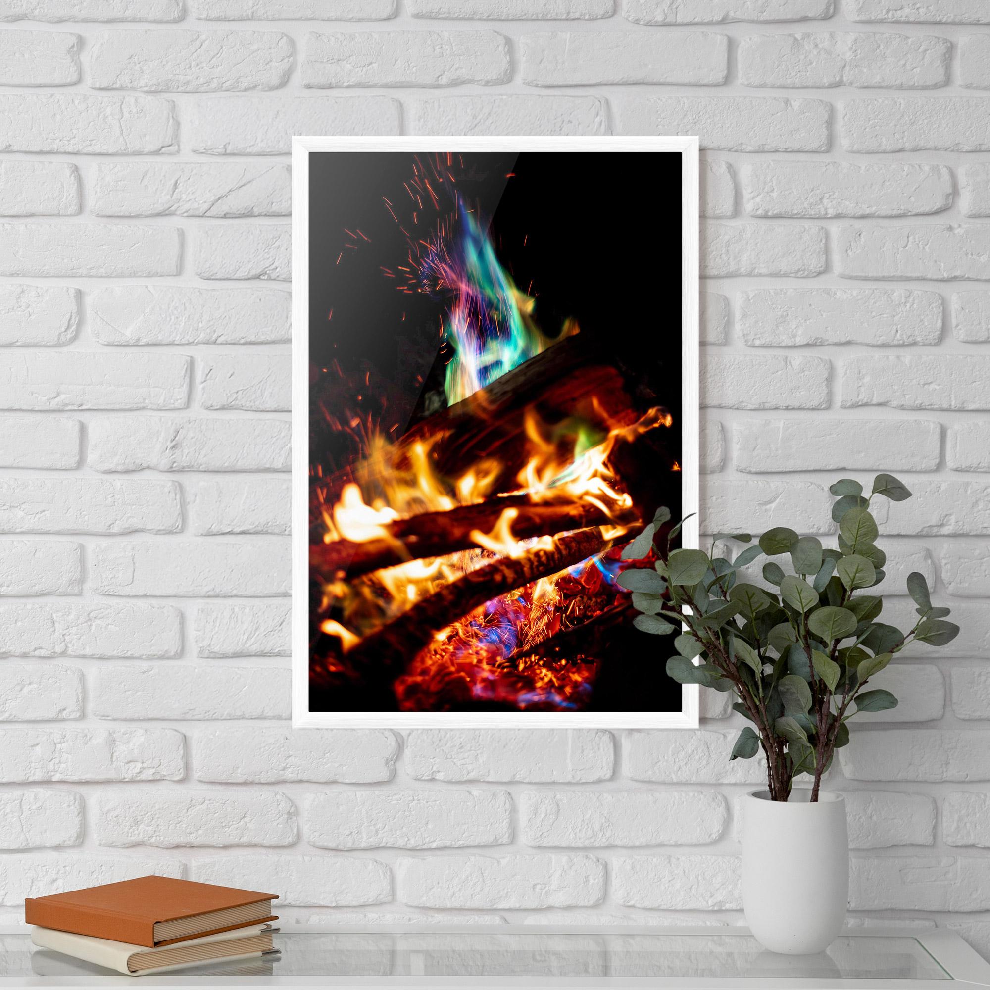 Gerahmte Poster Blue Green Fire mockup 5
