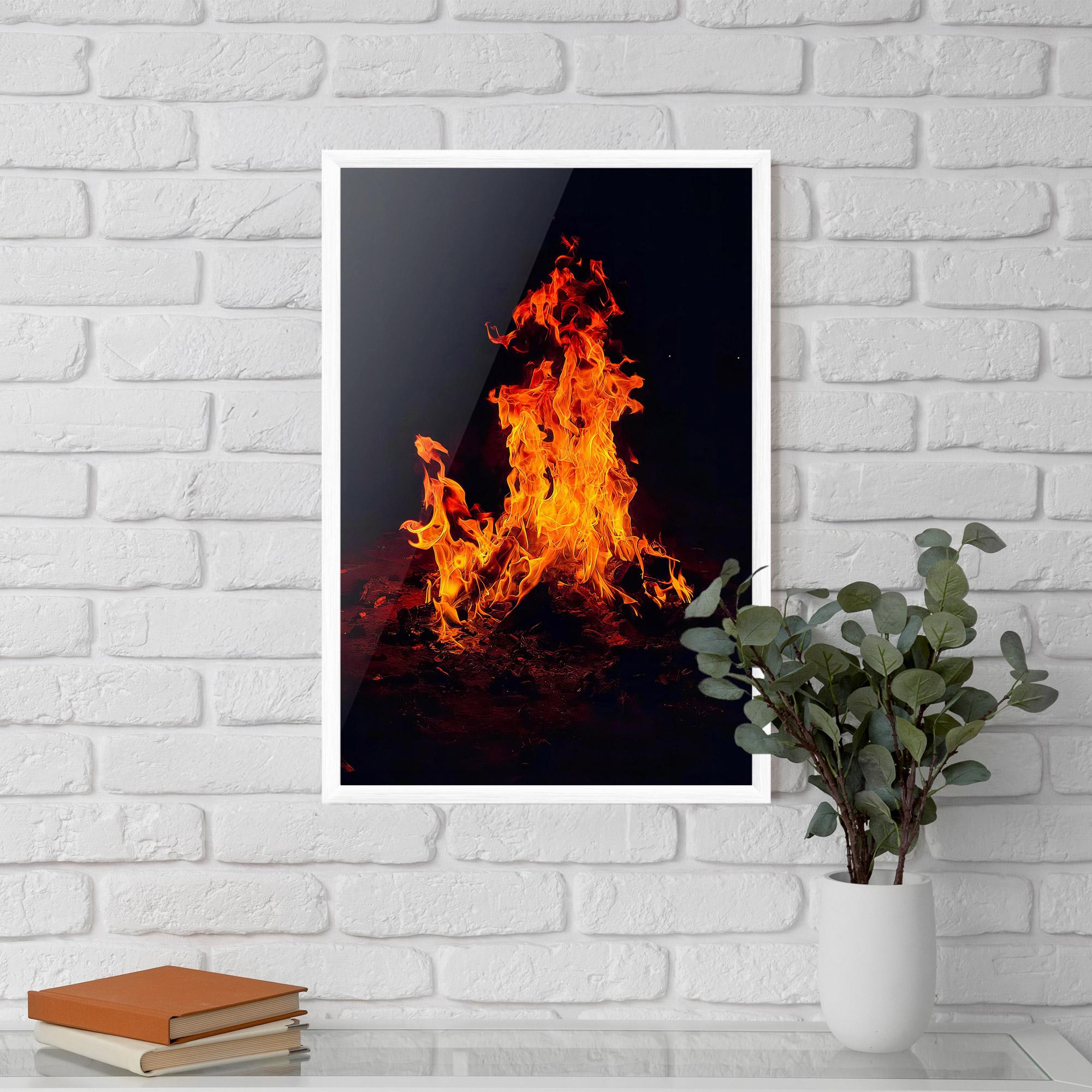 Gerahmte Poster Fire Art mockup 5