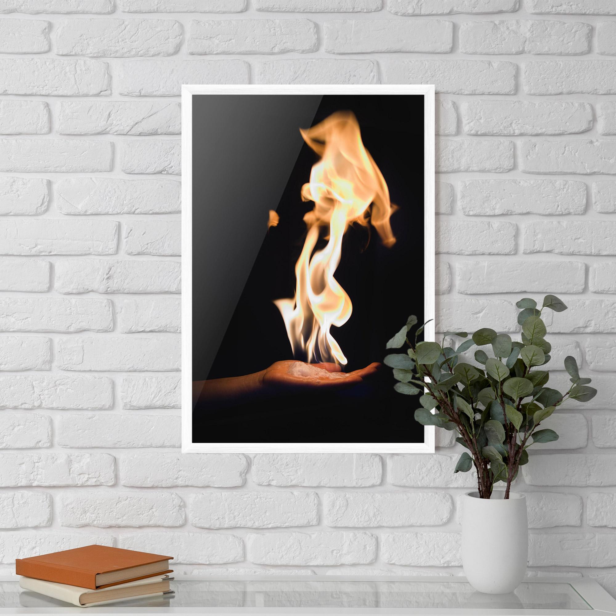 Gerahmte Poster Fire Palm mockup 5