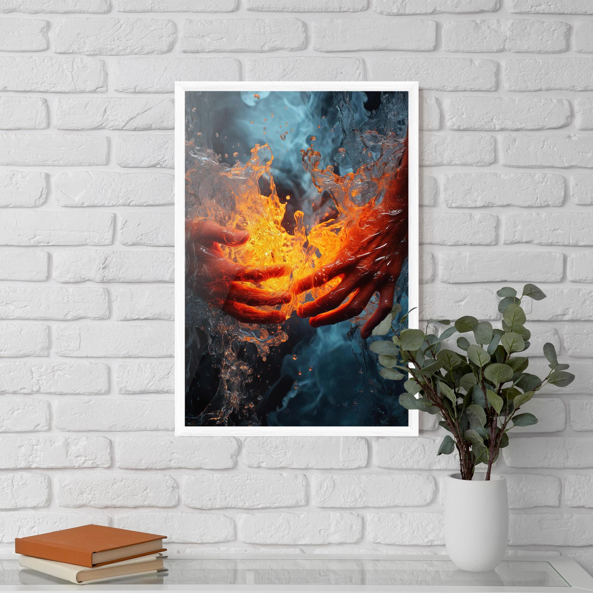 Gerahmte Poster Fire Water mockup 5