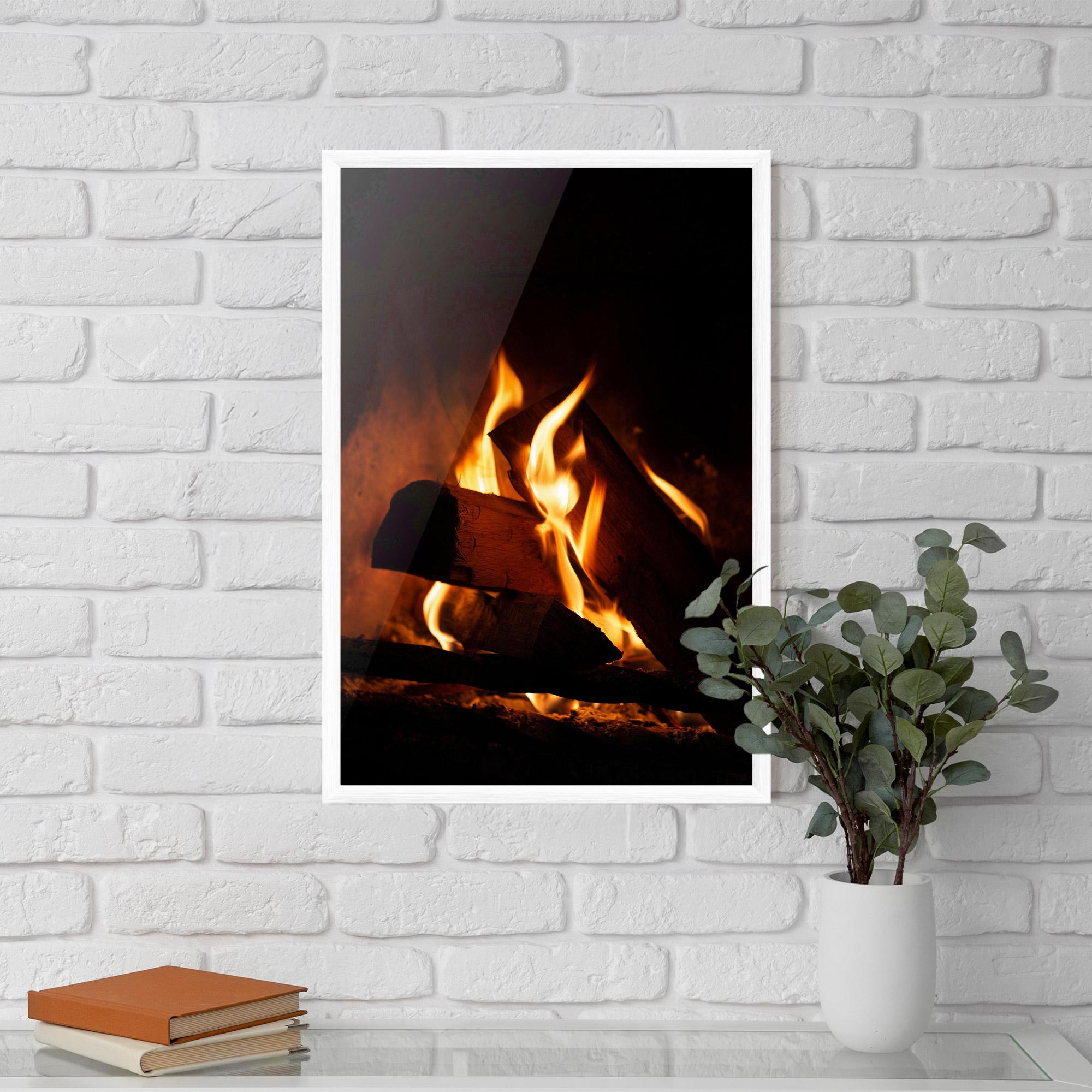 Gerahmte Poster Fire Wood View mockup 5