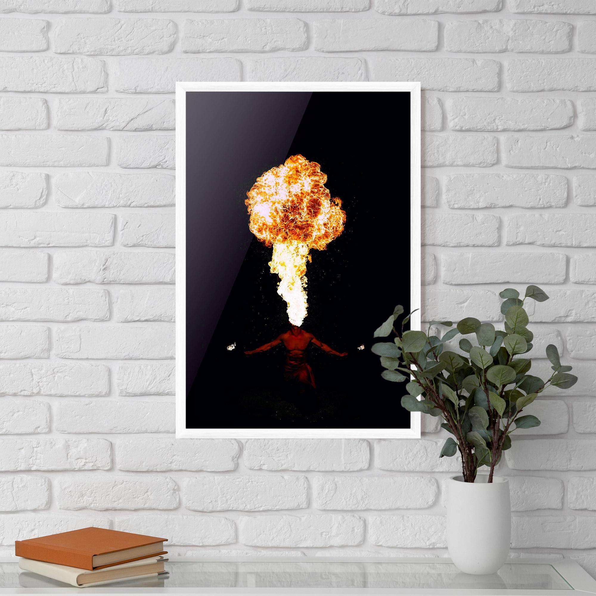 Gerahmte Poster Spitting Fire mockup 5