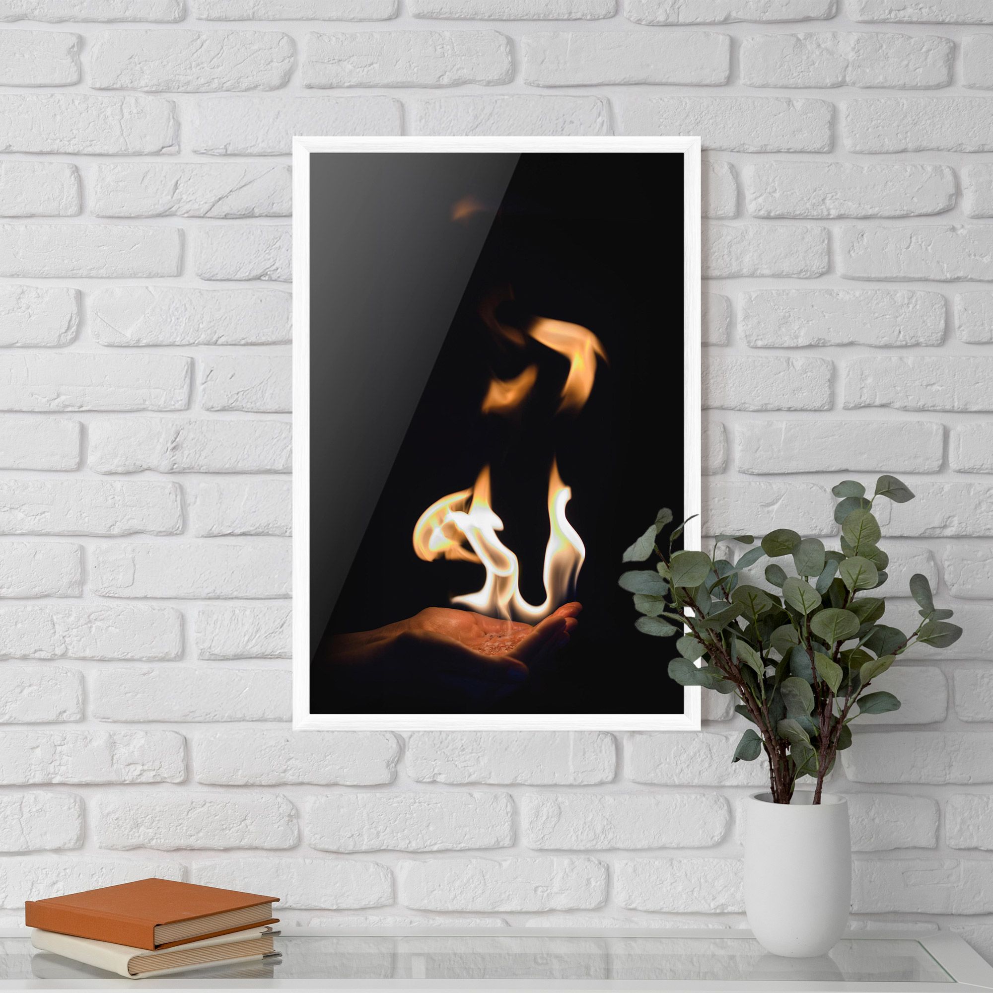 White Orange Fire mockup 5