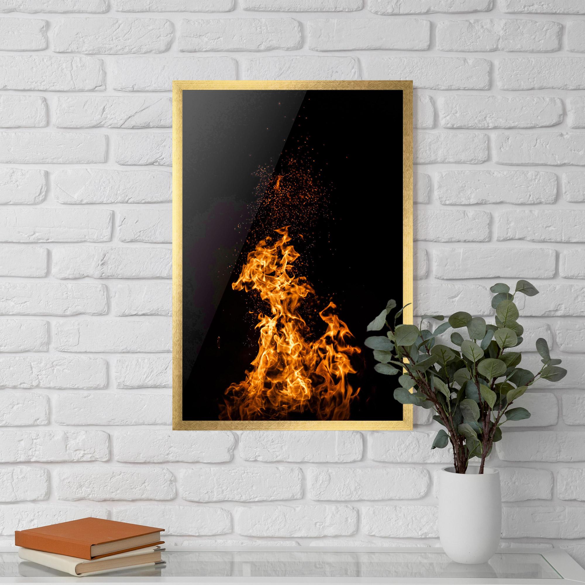 Gerahmte Poster Big Fire mockup 5