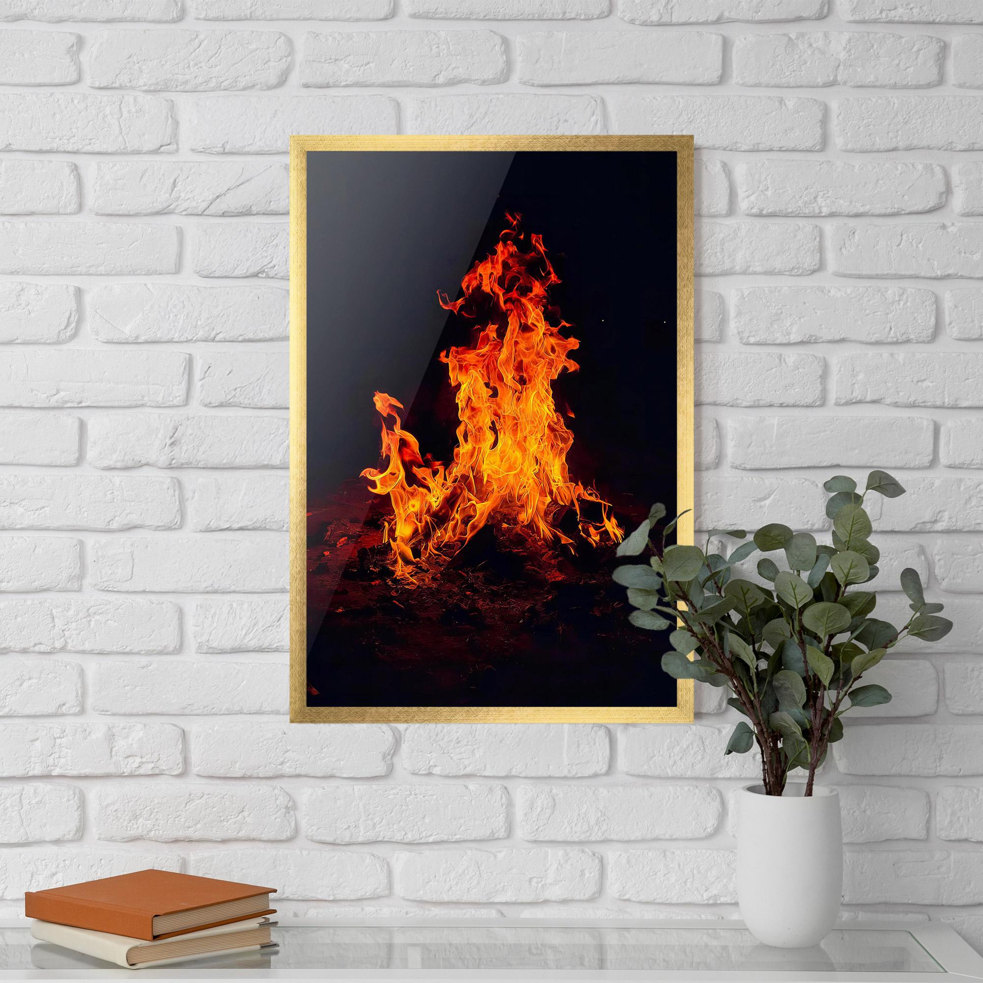 Gerahmte Poster Fire Art mockup 5