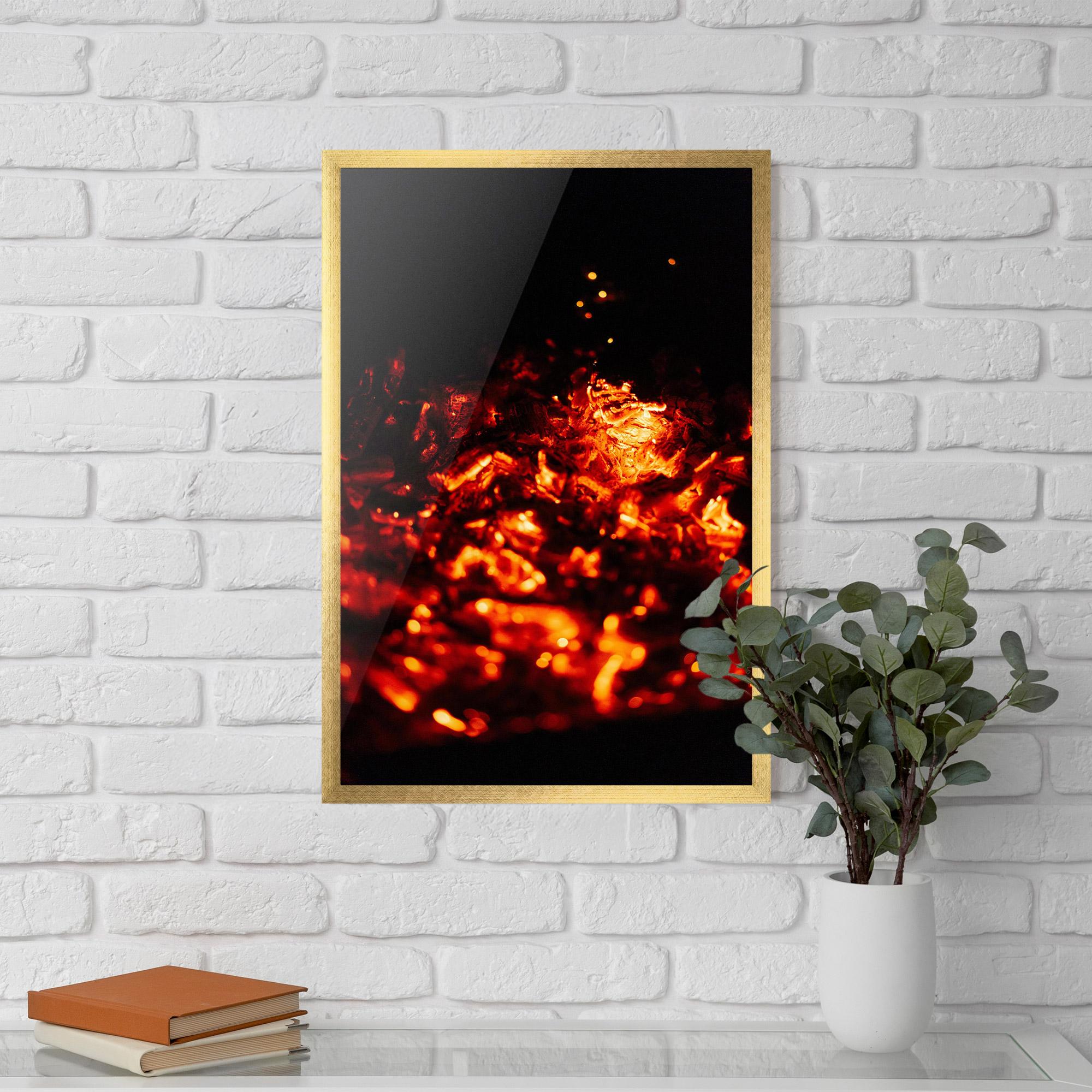 Gerahmte Poster Fire Coal mockup 5