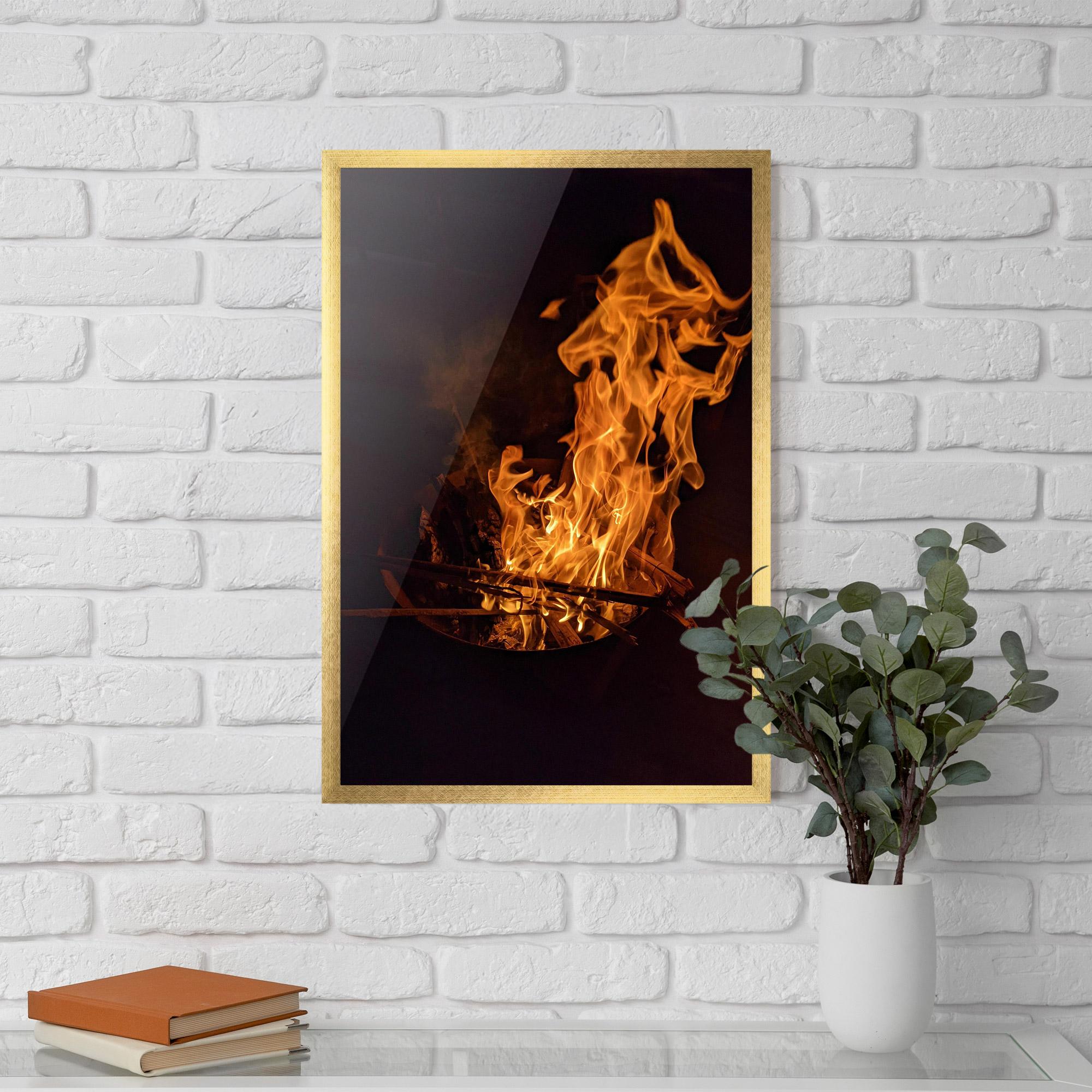 Gerahmte Poster Fire Smoke mockup 5