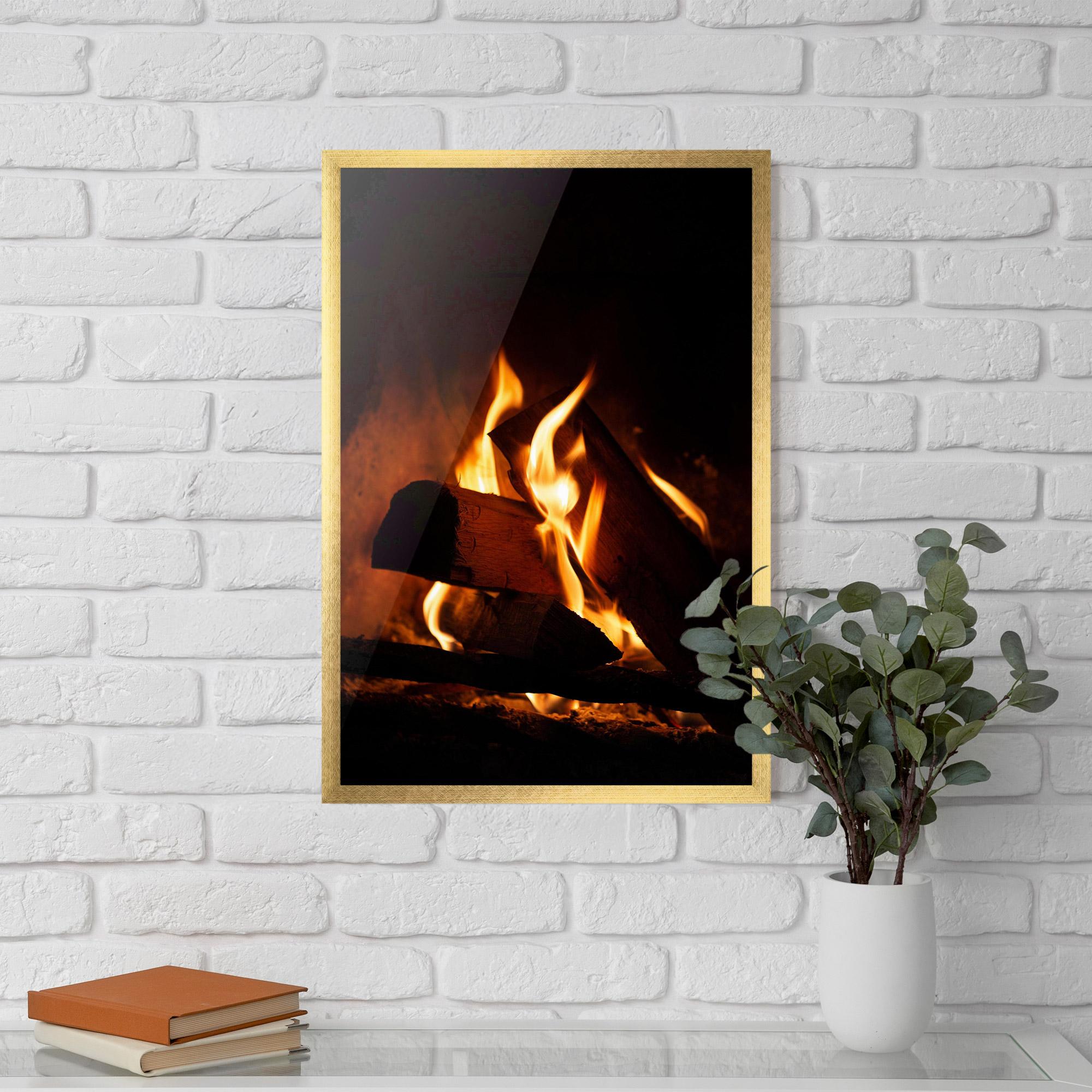 Gerahmte Poster Fire Wood View mockup 5
