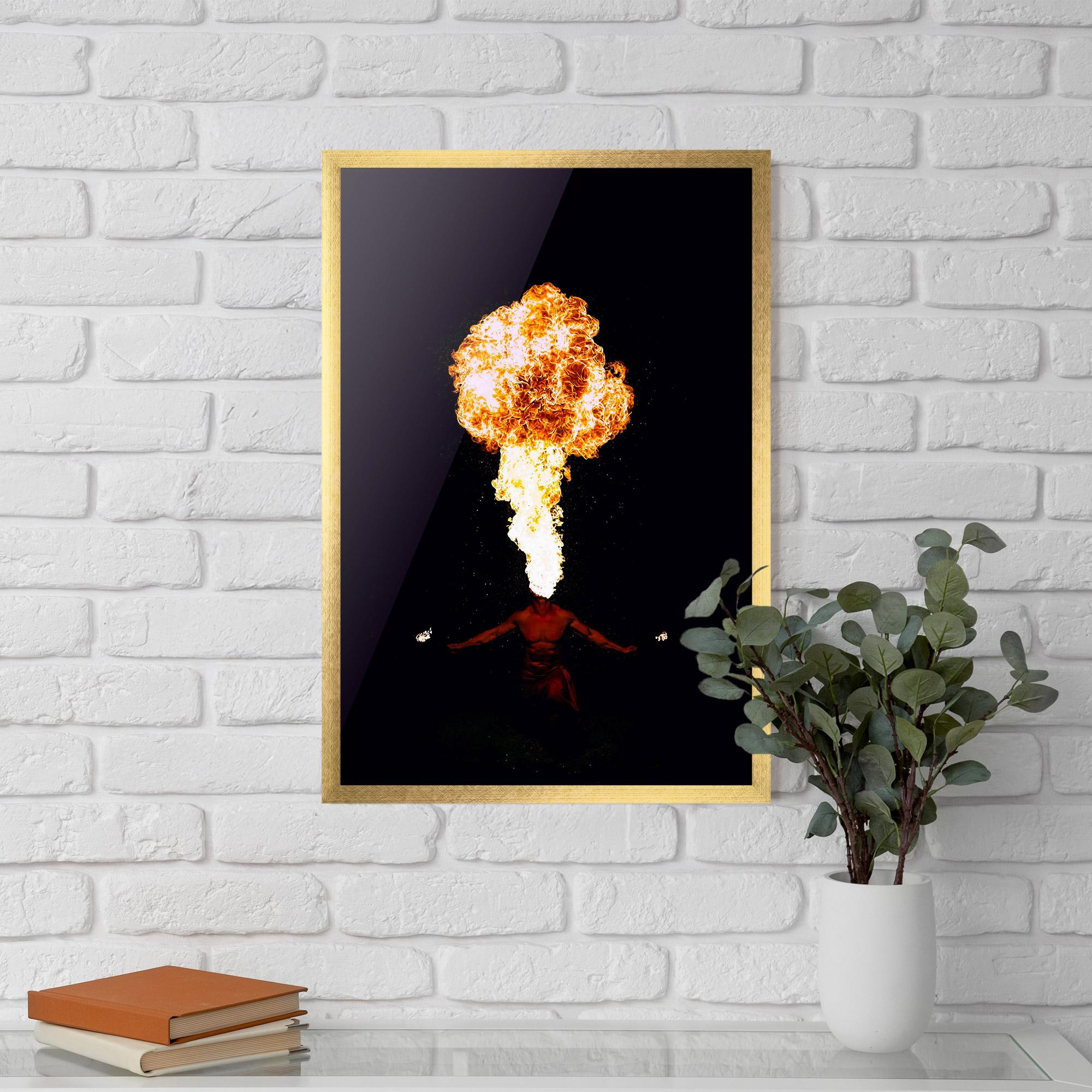 Gerahmte Poster Spitting Fire mockup 5