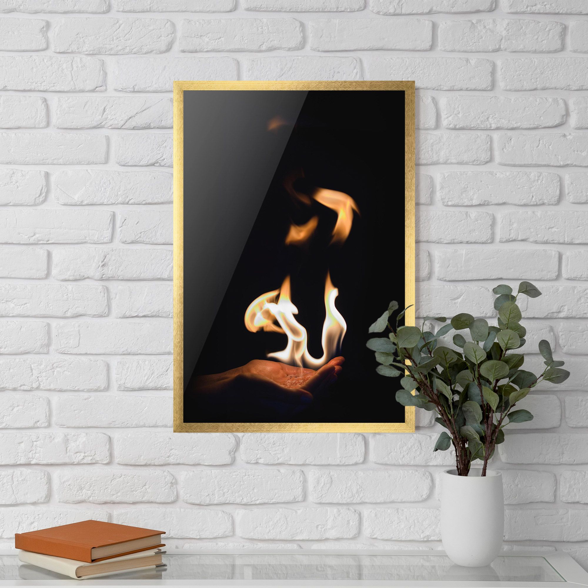White Orange Fire mockup 5