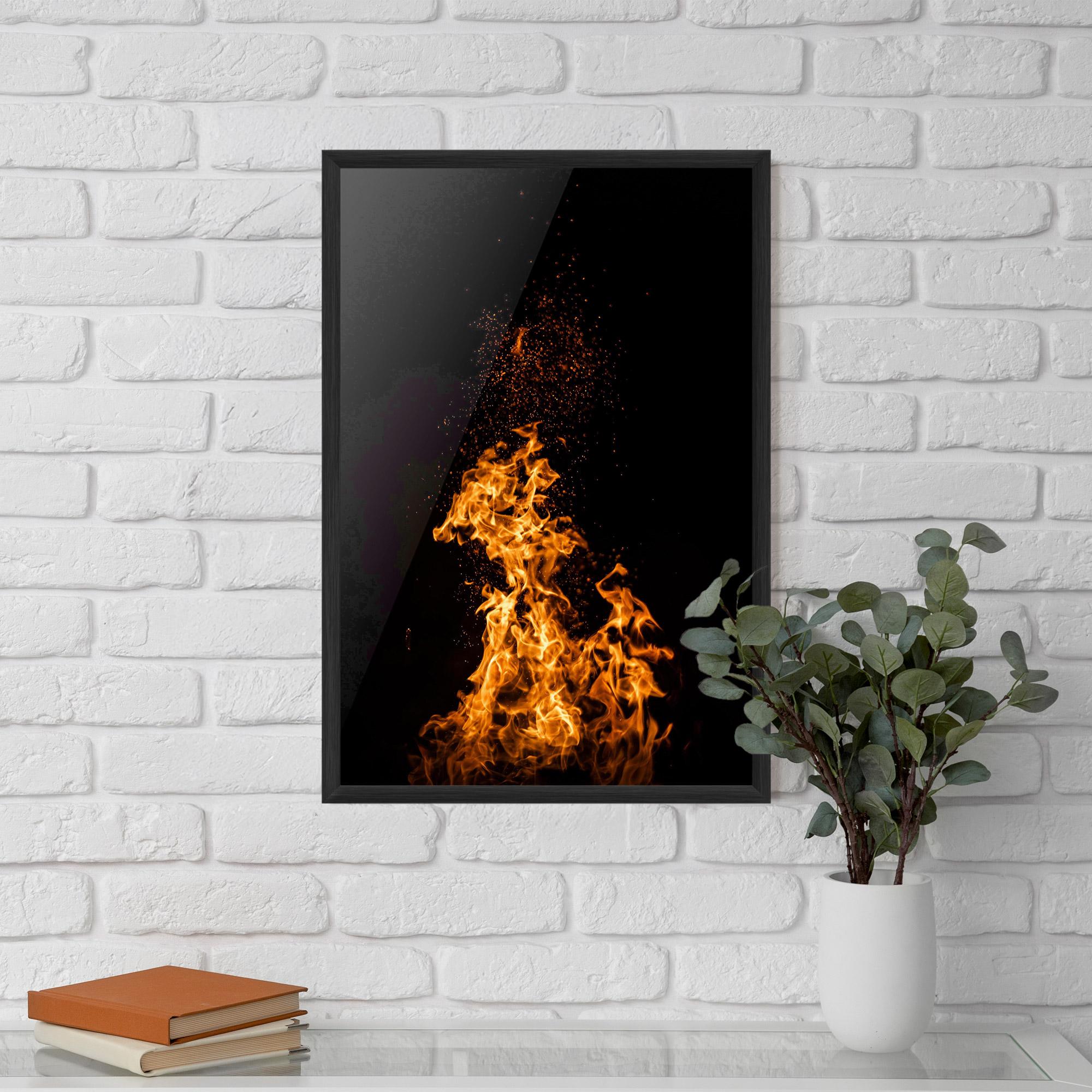Gerahmte Poster Big Fire mockup 5