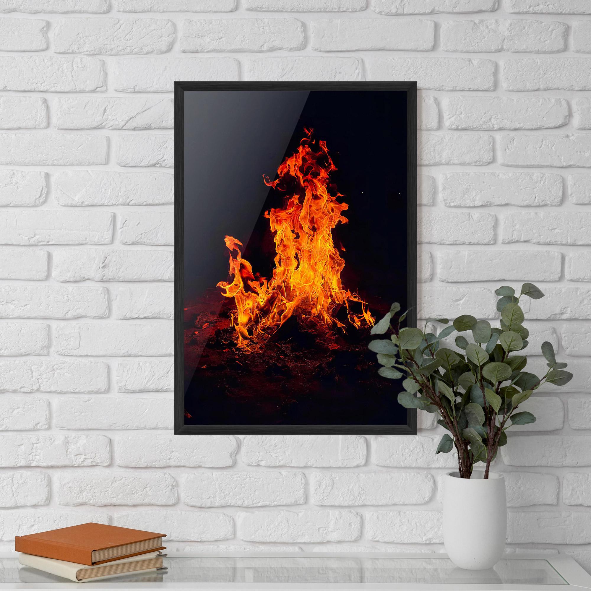 Gerahmte Poster Fire Art mockup 5