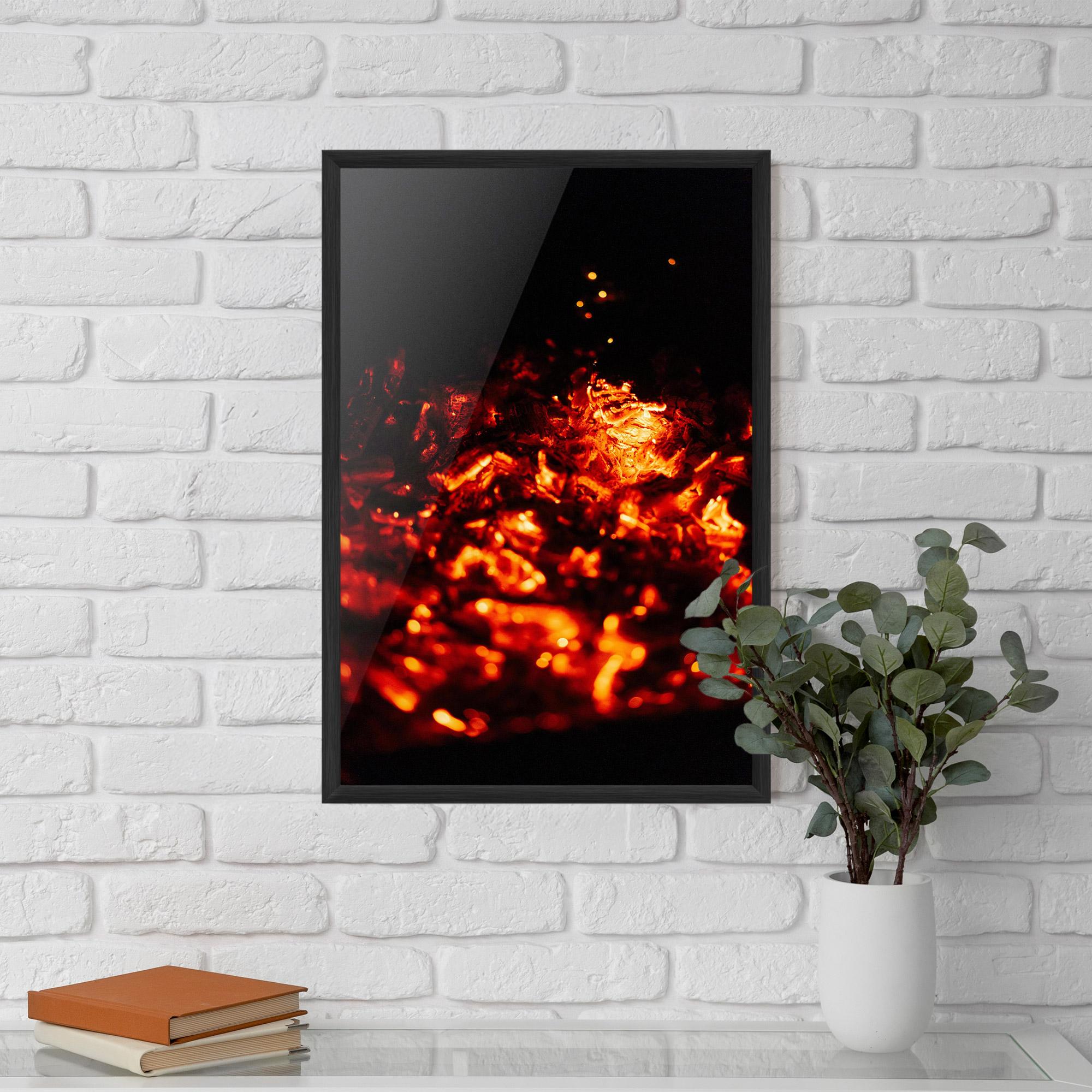 Gerahmte Poster Fire Coal mockup 5