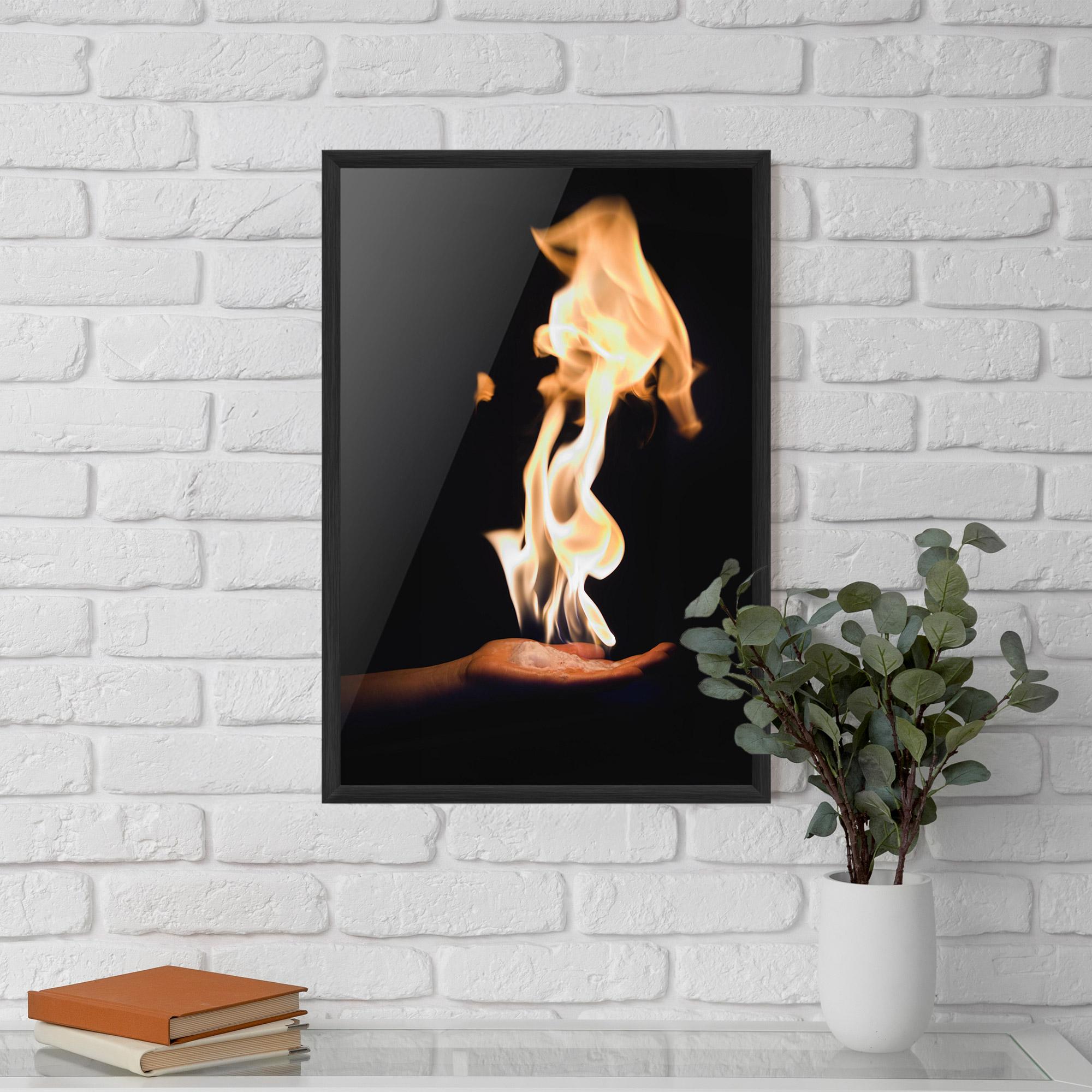 Gerahmte Poster Fire Palm mockup 5