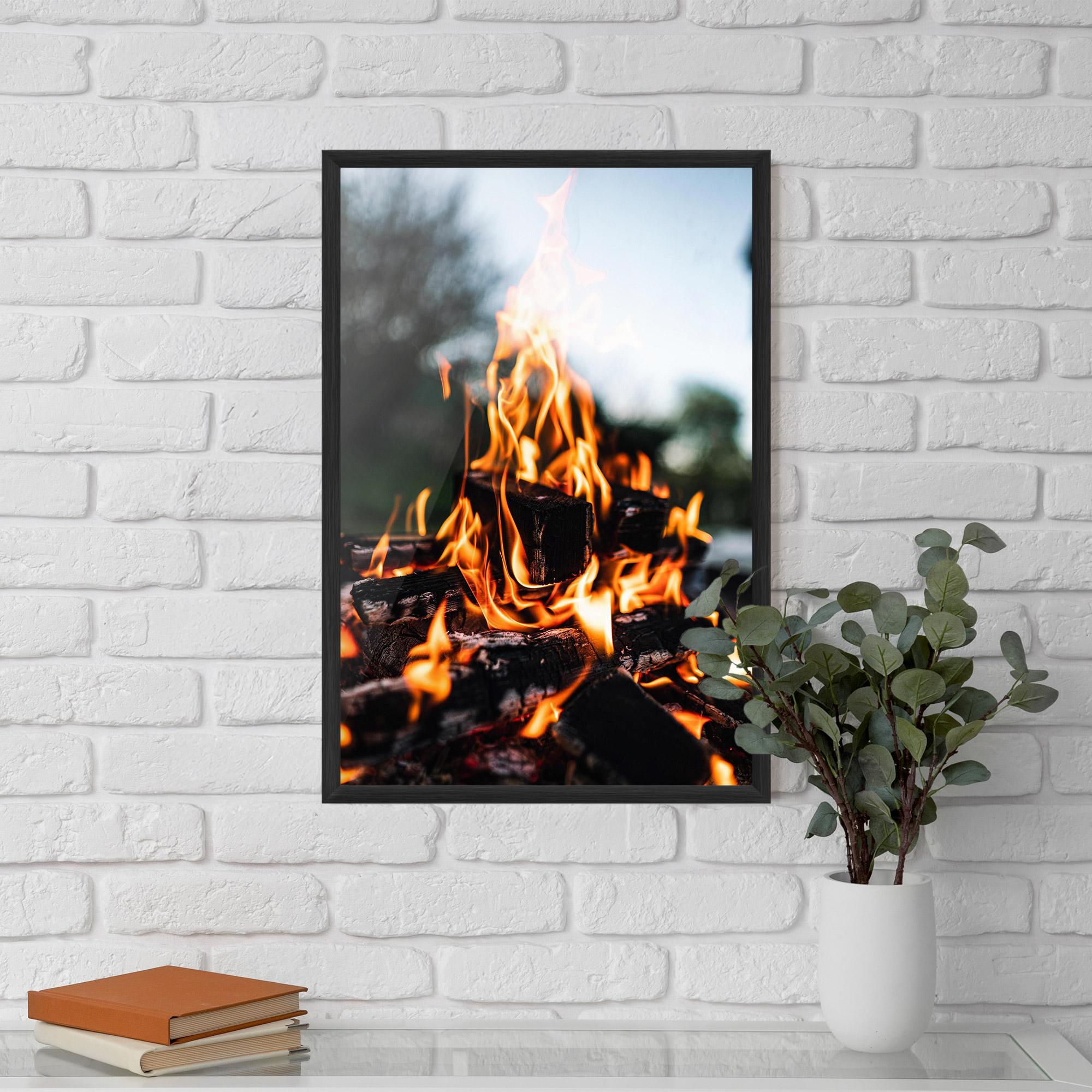 Gerahmte Poster Marshmallows Fire mockup 5
