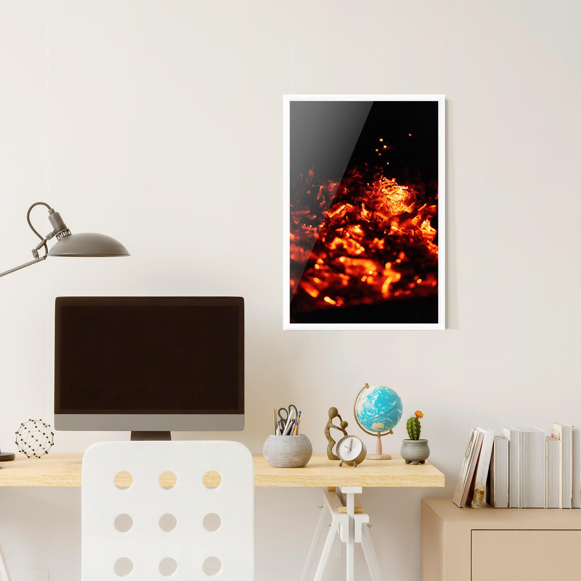 Gerahmte Poster Fire Coal mockup 6