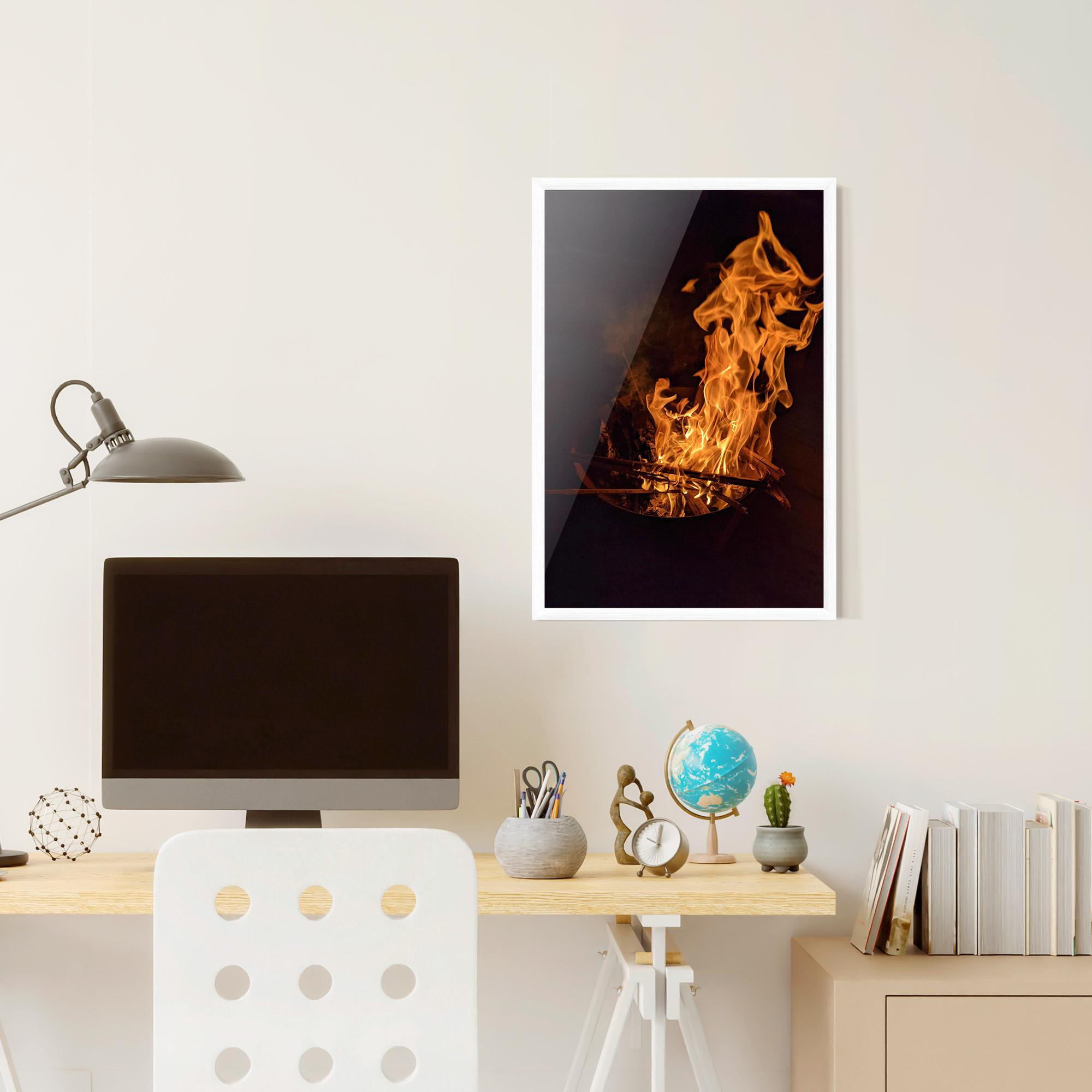 Gerahmte Poster Fire Smoke mockup 6