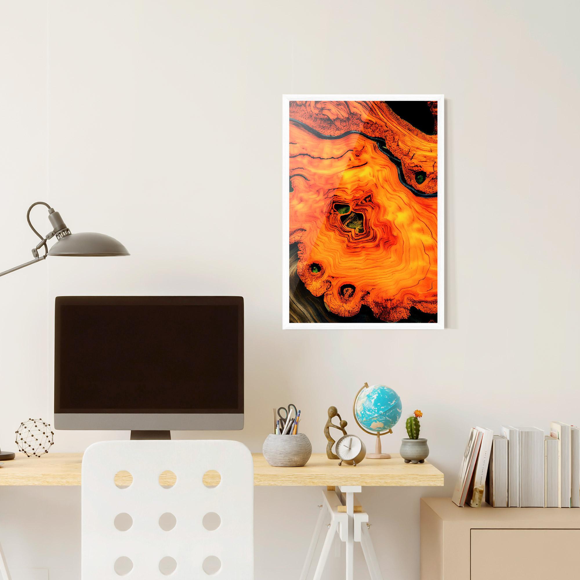 Gerahmte Poster Fire Wood Texture mockup 6