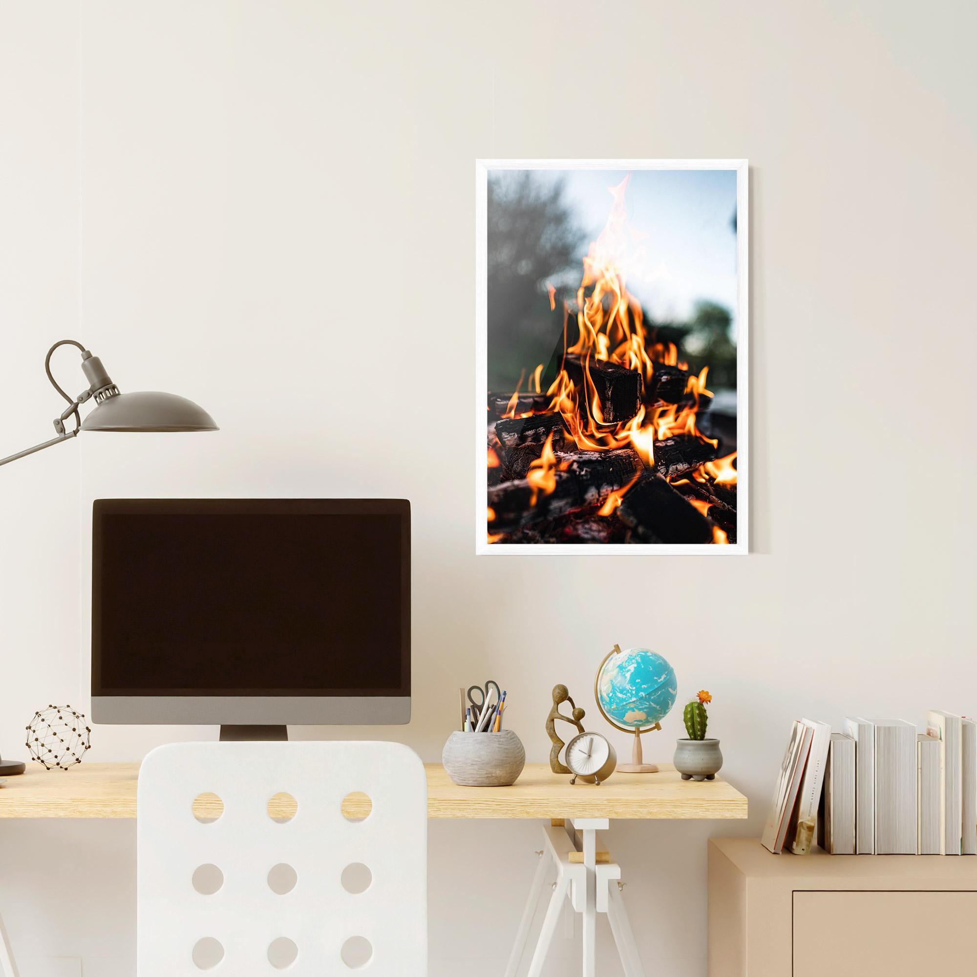 Gerahmte Poster Marshmallows Fire mockup 6