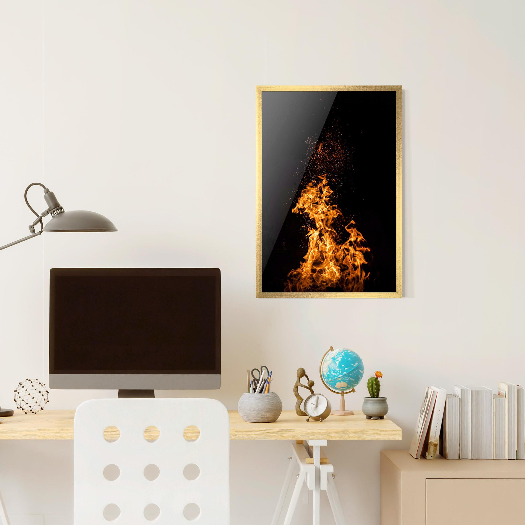 Gerahmte Poster Big Fire mockup 6
