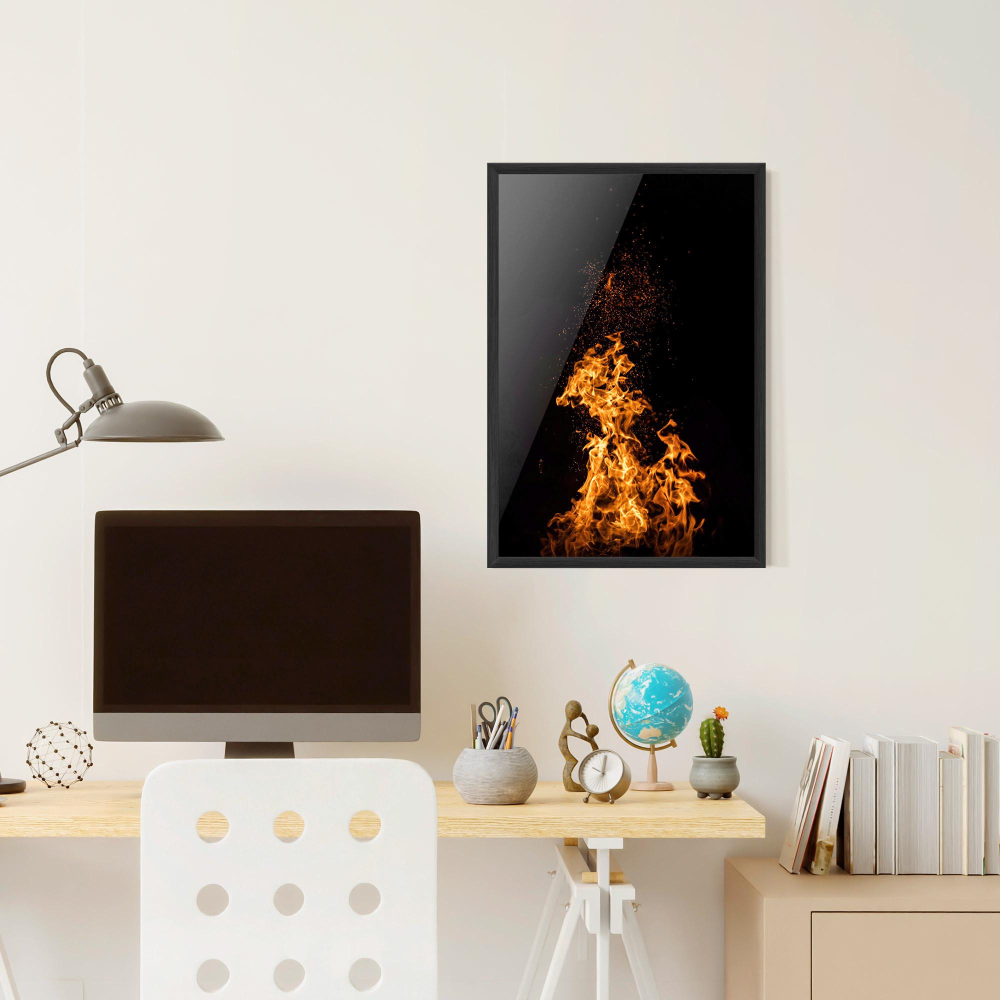 Gerahmte Poster Big Fire mockup 6