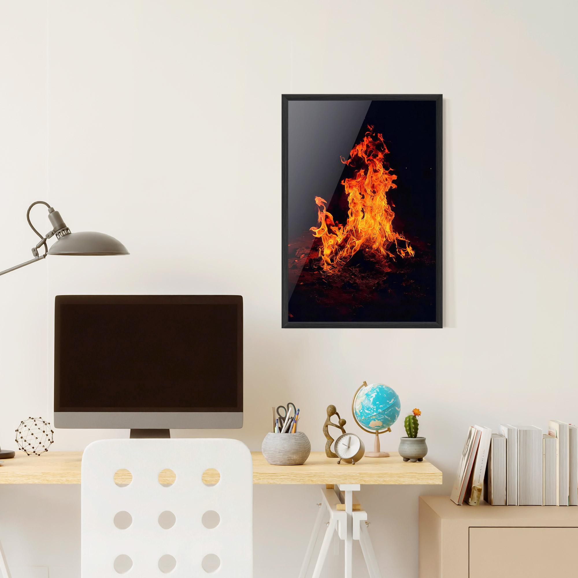 Gerahmte Poster Fire Art mockup 6