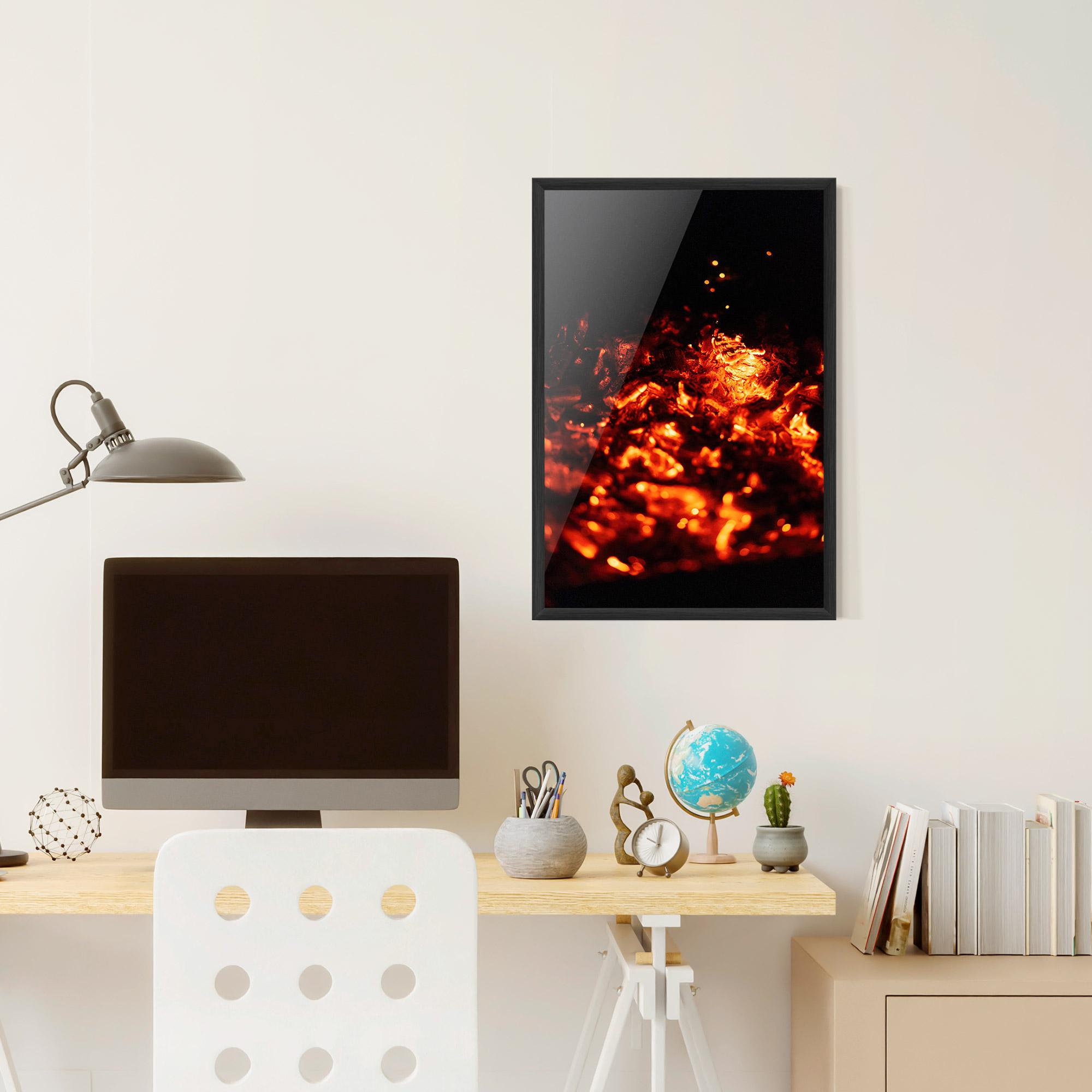 Gerahmte Poster Fire Coal mockup 6