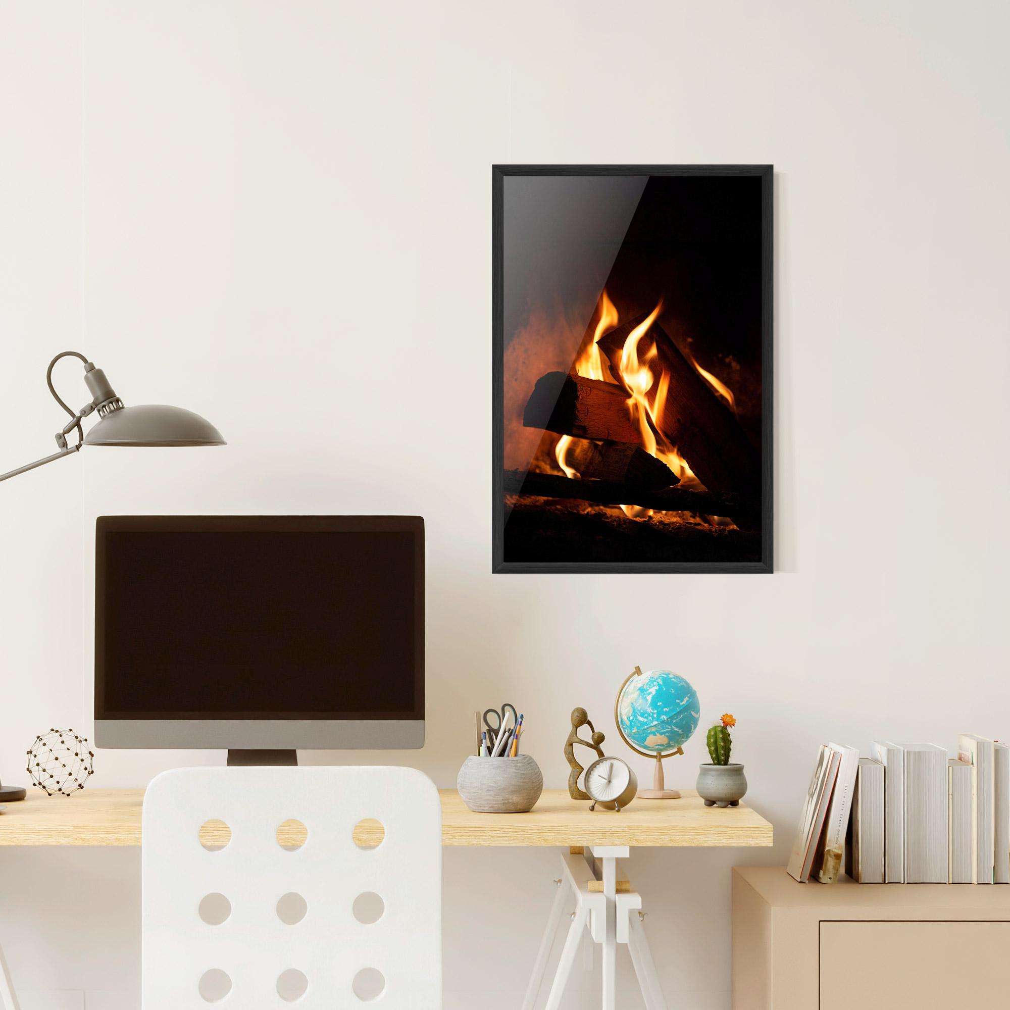 Gerahmte Poster Fire Wood View mockup 6