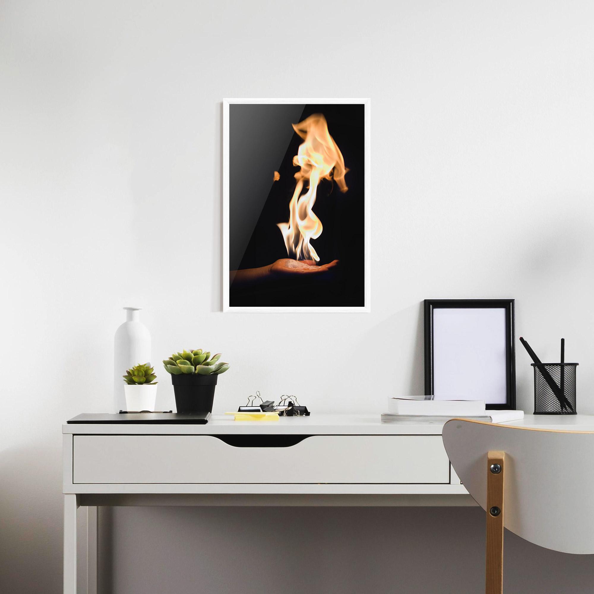 Gerahmte Poster Fire Palm mockup 7