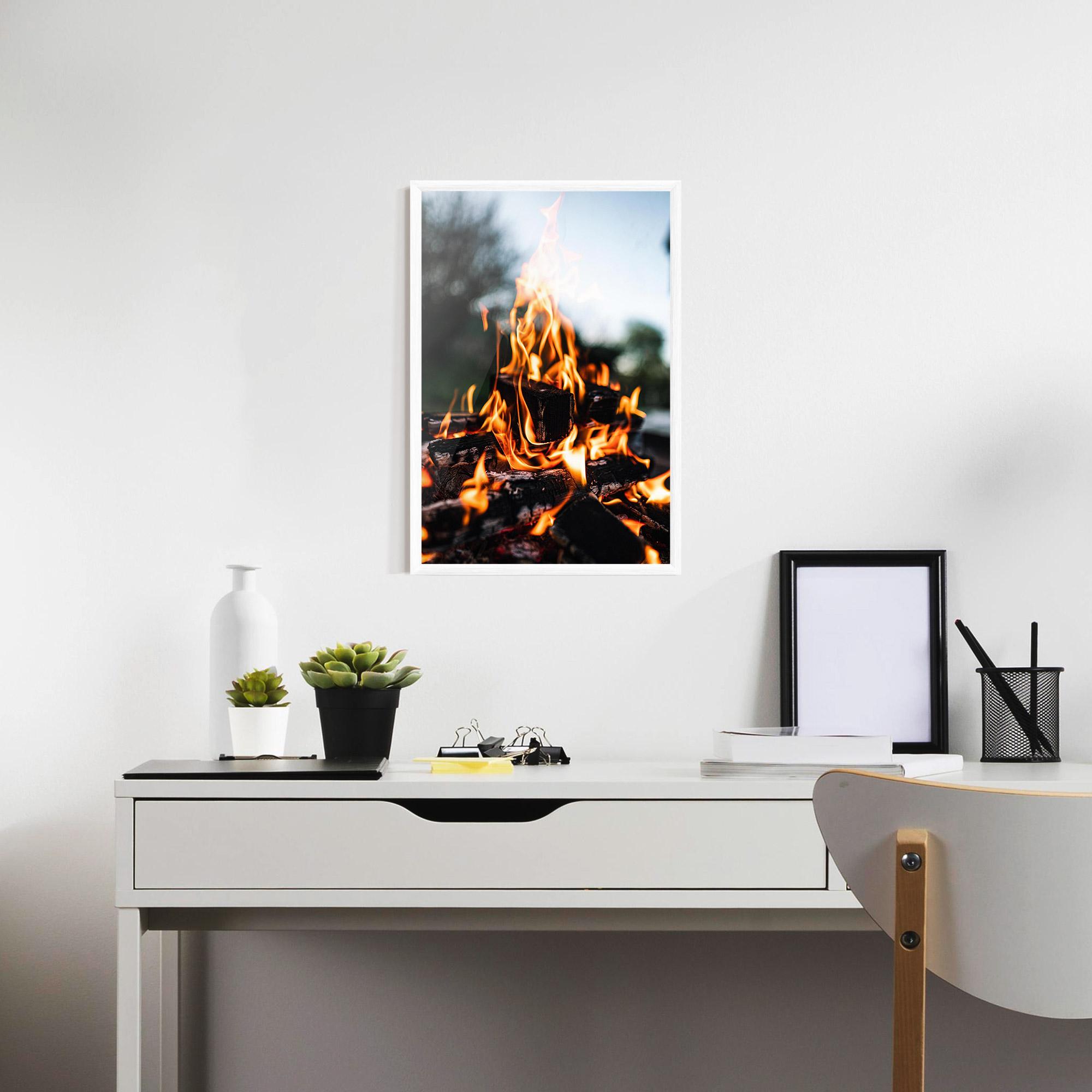 Gerahmte Poster Marshmallows Fire mockup 7