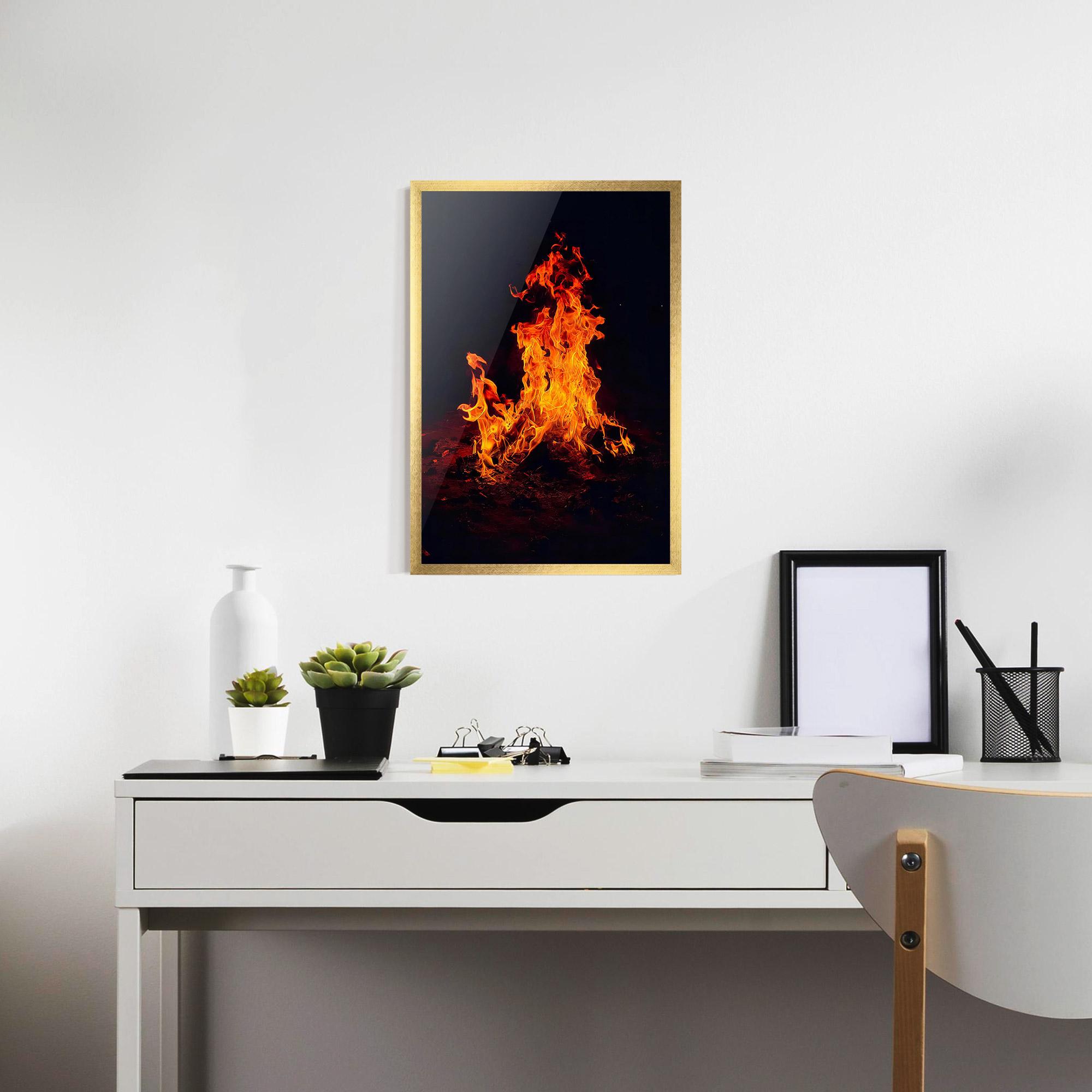 Gerahmte Poster Fire Art mockup 7
