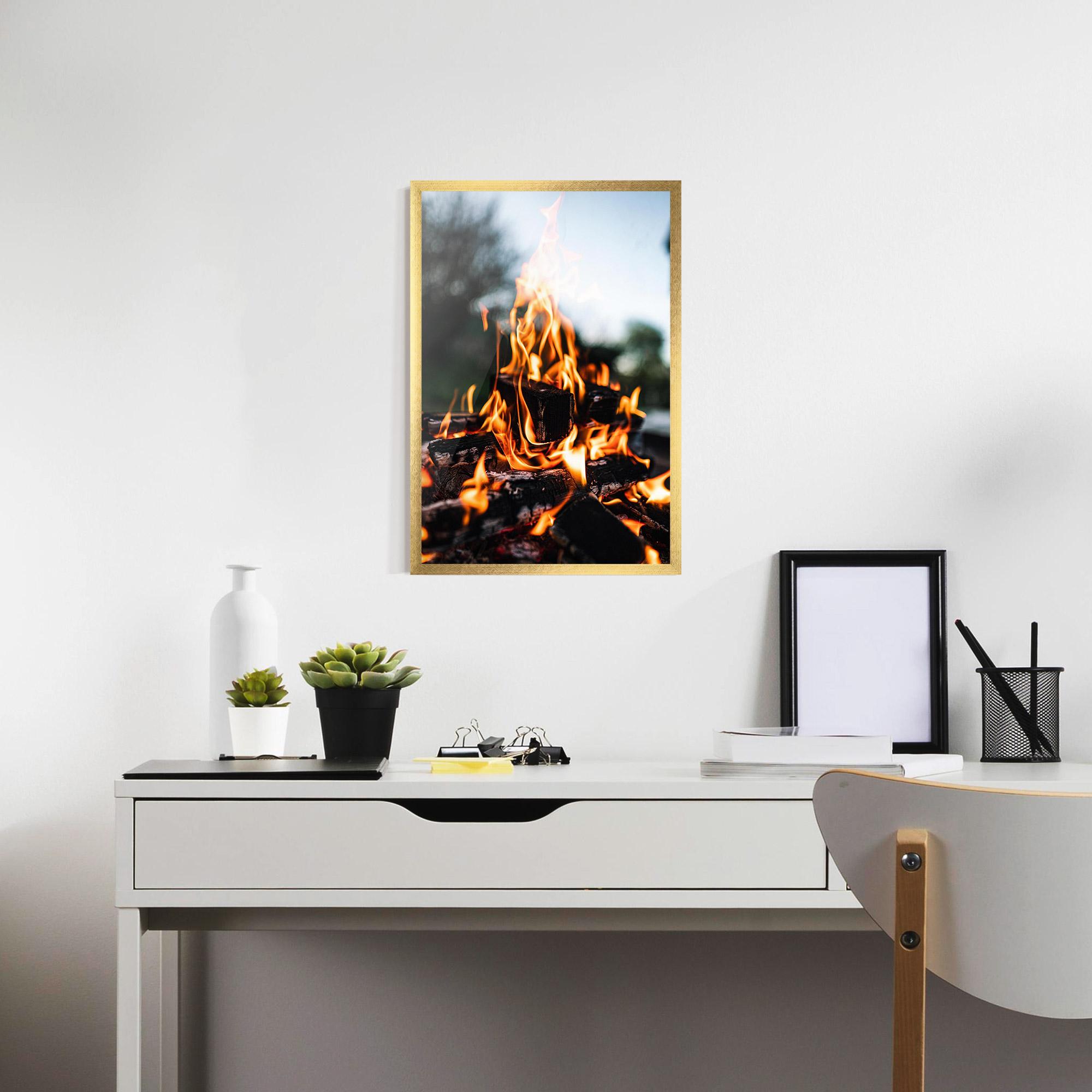 Gerahmte Poster Marshmallows Fire mockup 7