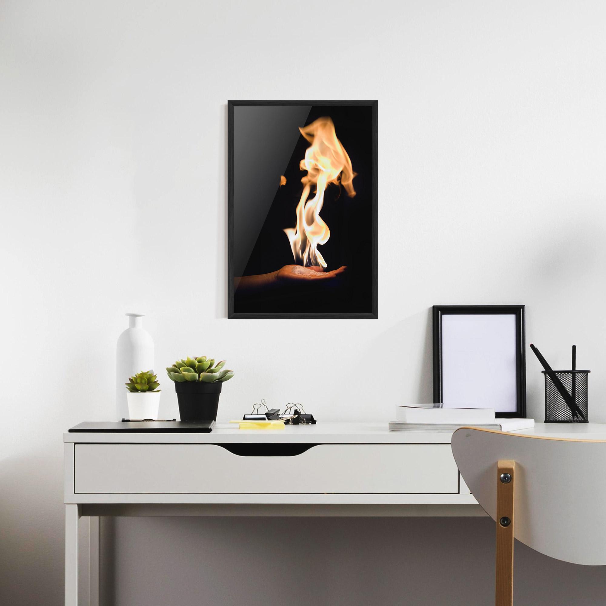 Gerahmte Poster Fire Palm mockup 7