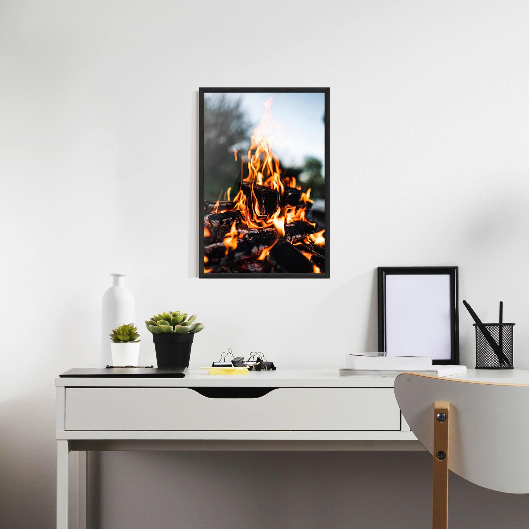 Gerahmte Poster Marshmallows Fire mockup 7