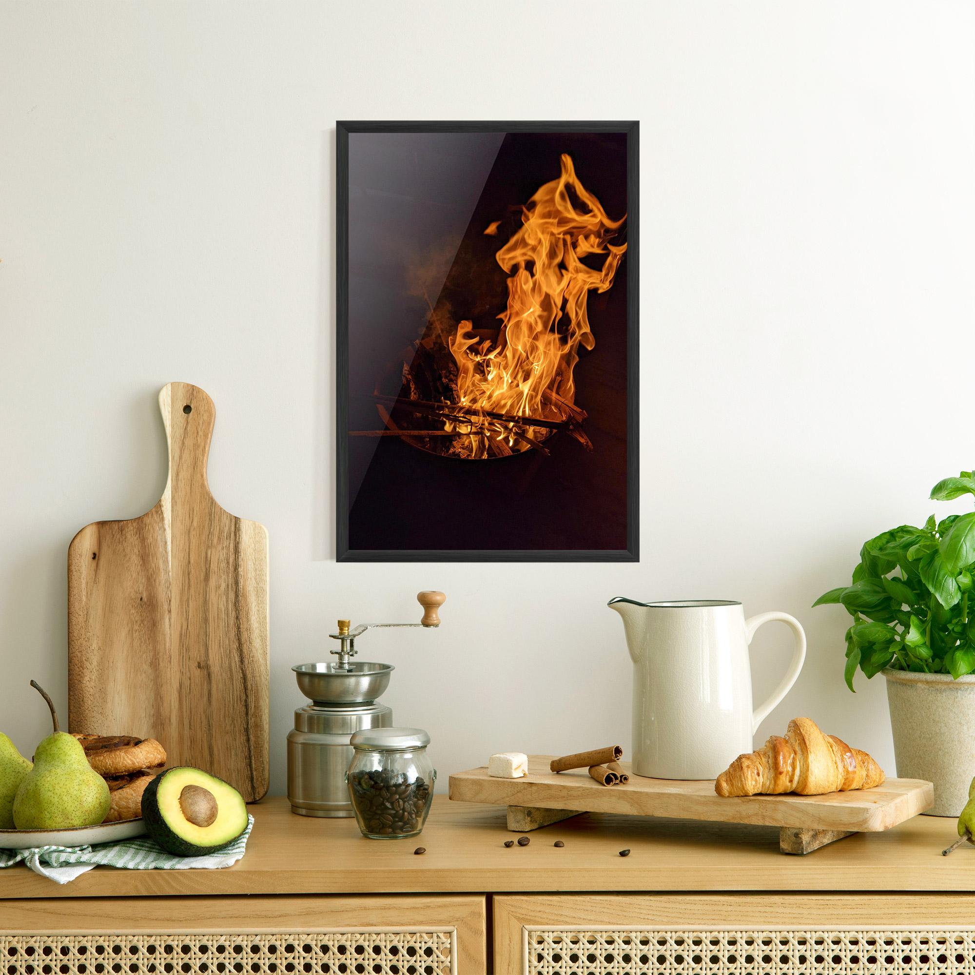 Gerahmte Poster Fire Smoke mockup 8