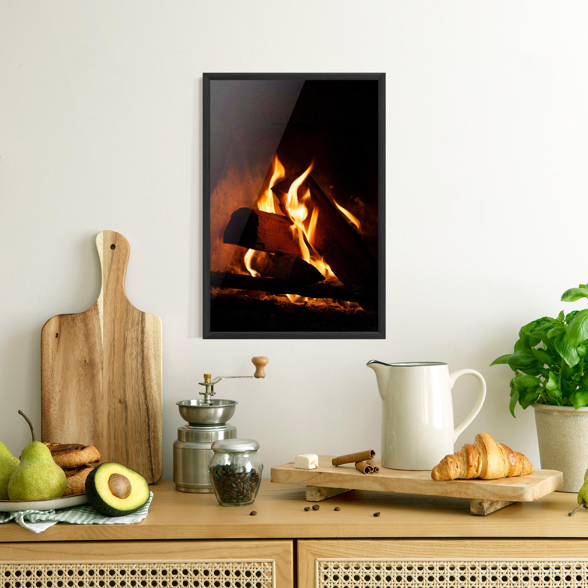 Gerahmte Poster Fire Wood View mockup 8