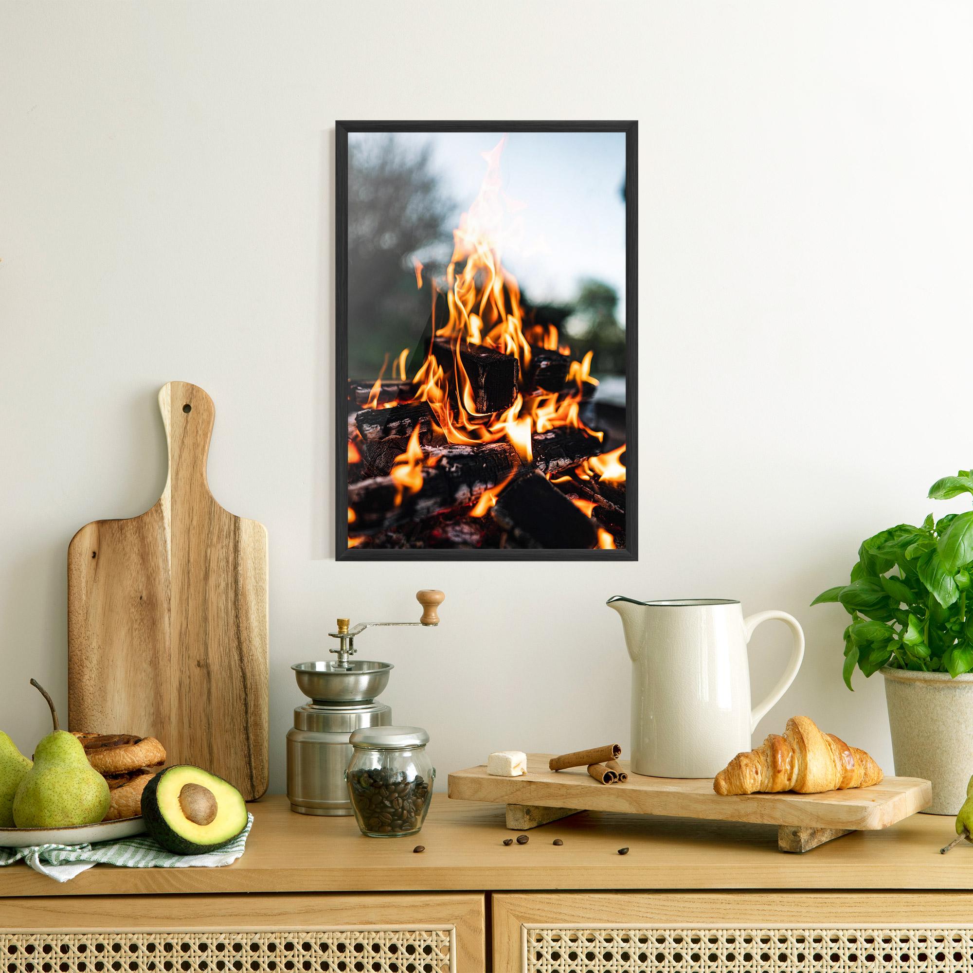 Gerahmte Poster Marshmallows Fire mockup 8