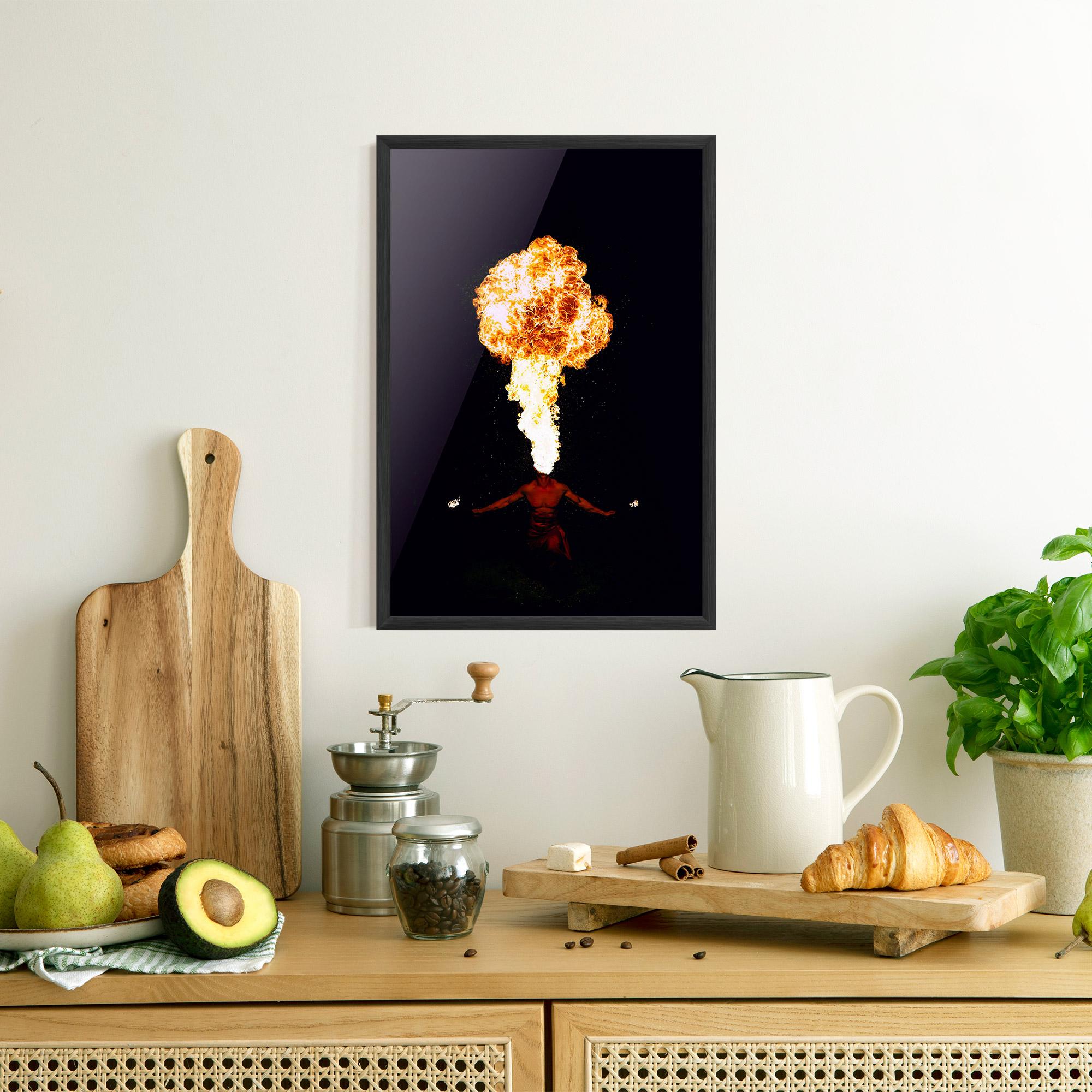 Gerahmte Poster Spitting Fire mockup 8