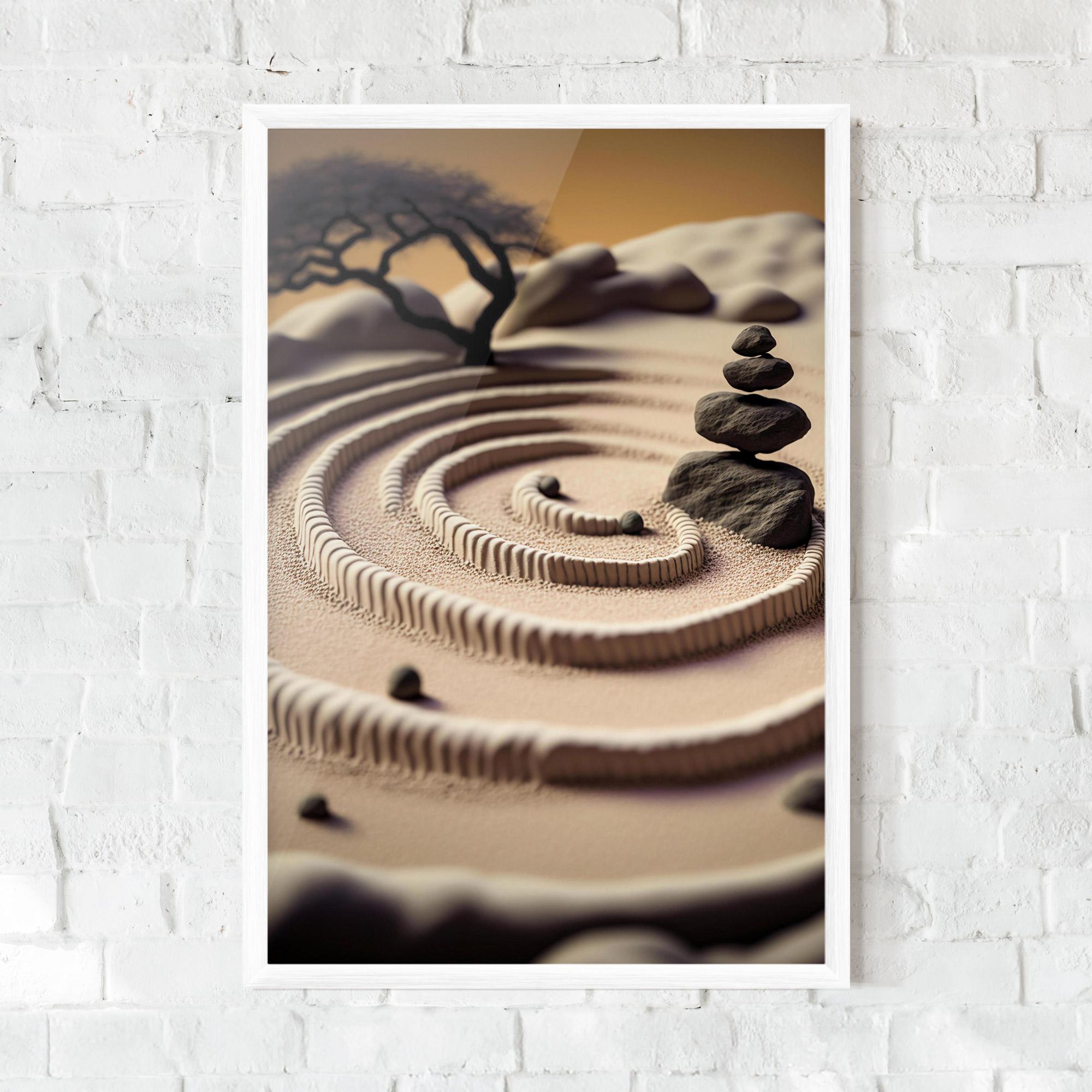 Gerahmte Poster Japanese Zen Garden mockup 0
