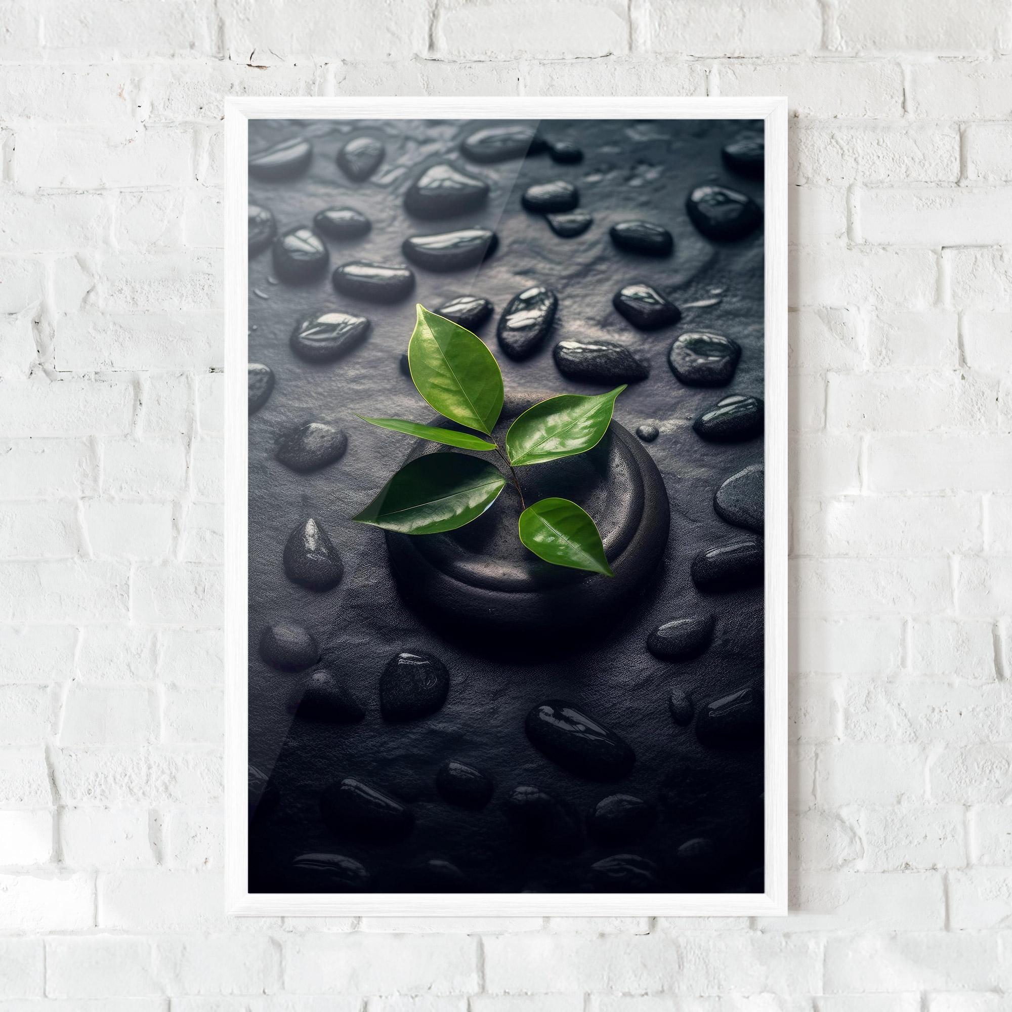 Gerahmte Poster Realistic Spa Leaf mockup 0