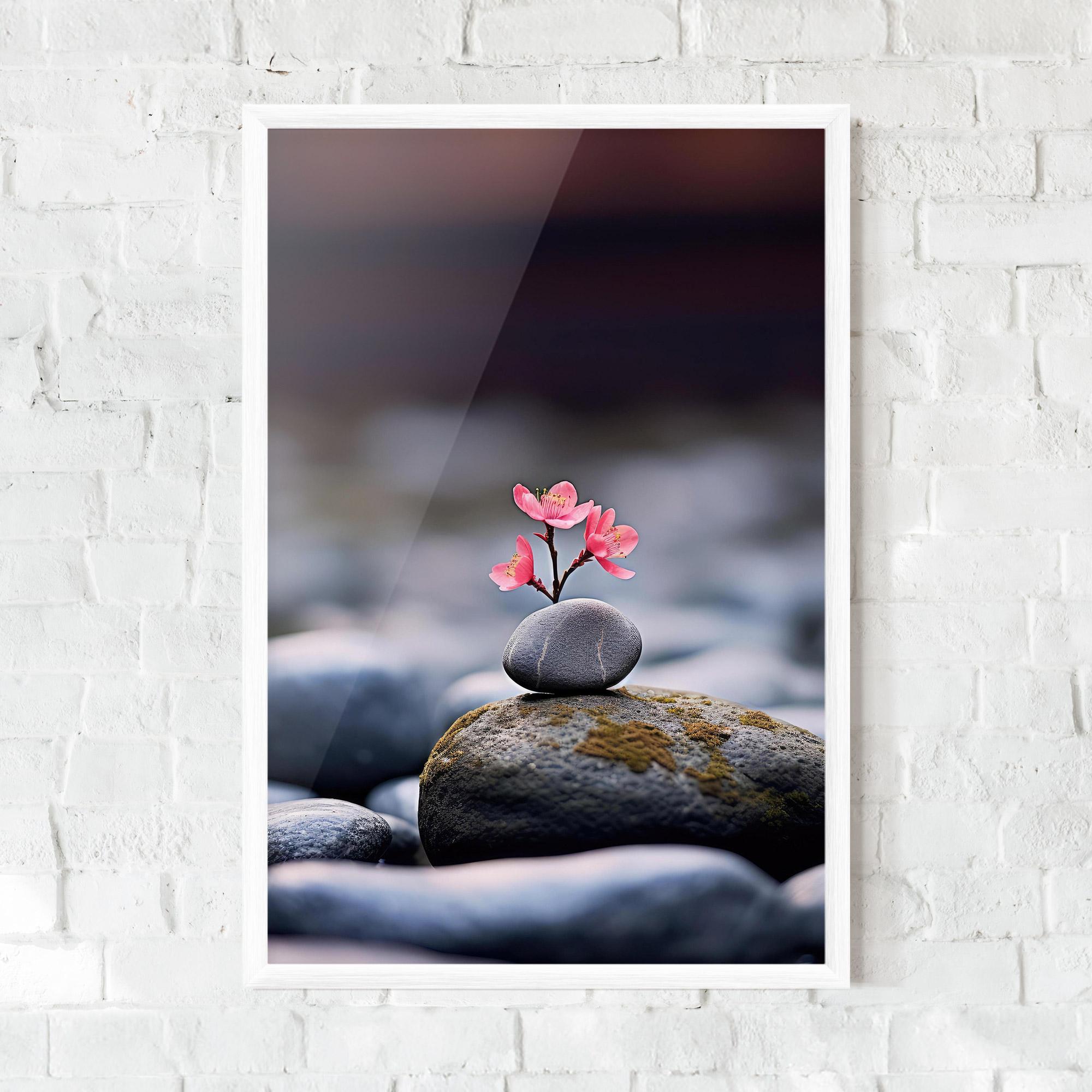 Gerahmte Poster Tiny Flower Rock mockup 0