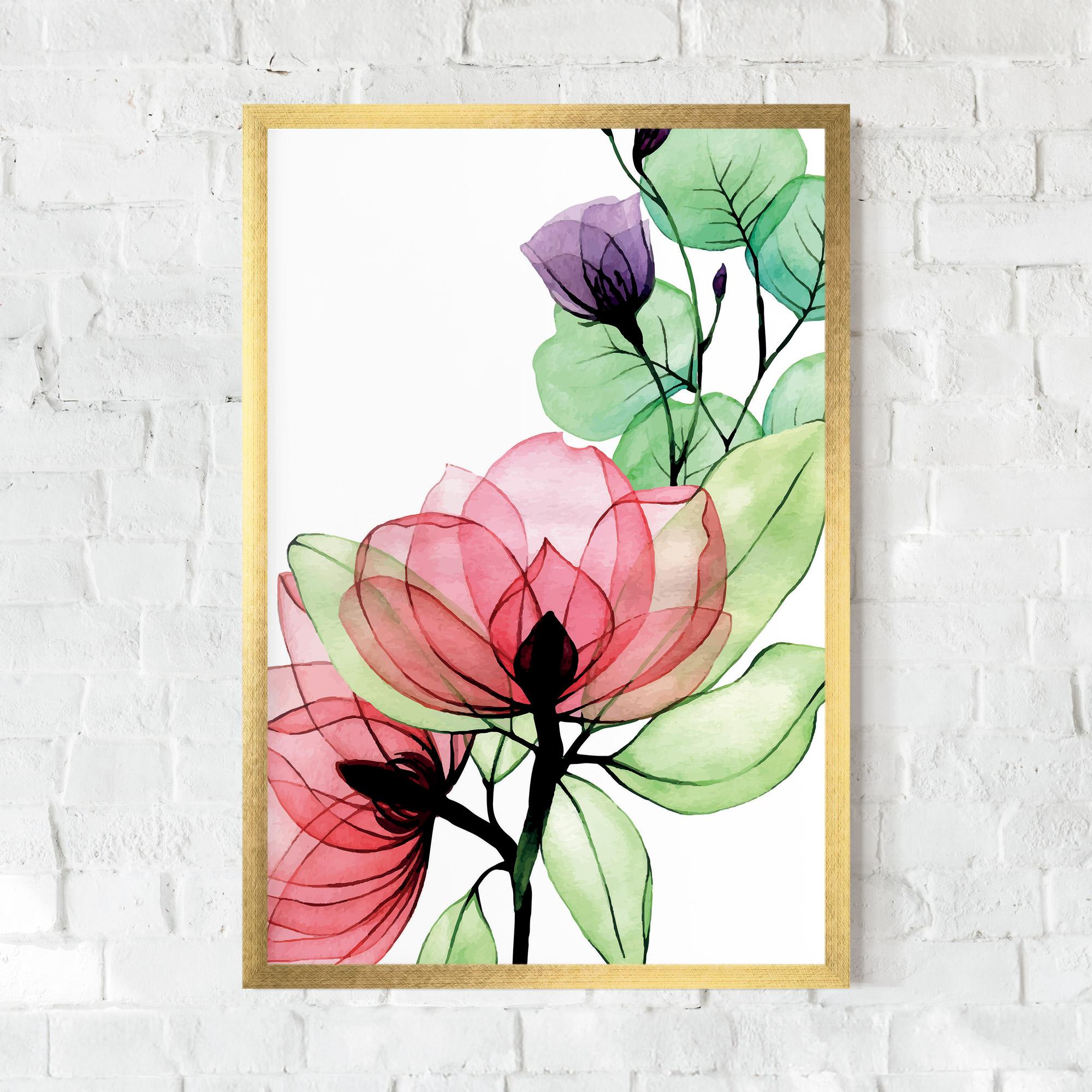 Gerahmte Poster Pink Green Nature mockup 0