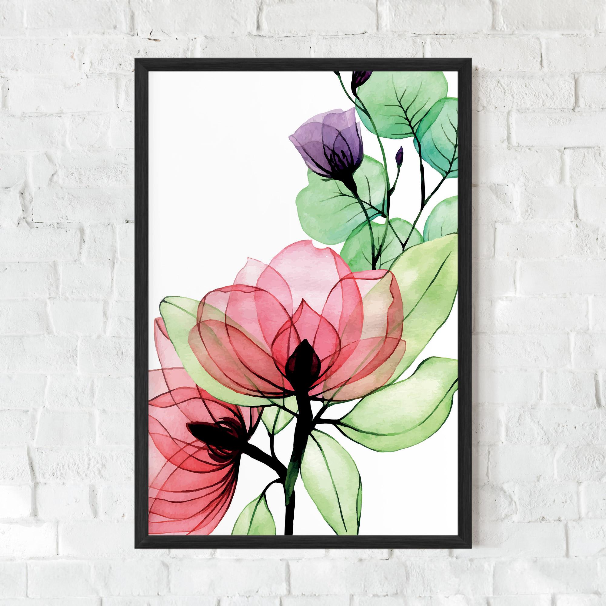 Gerahmte Poster Pink Green Nature mockup 0