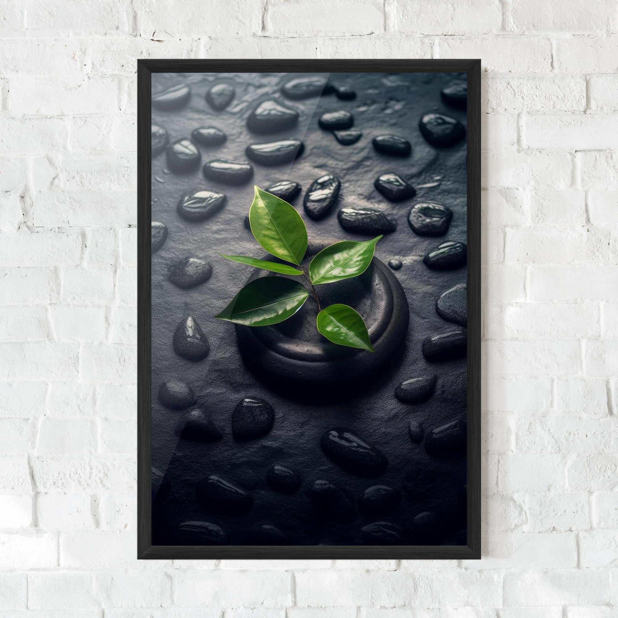 Gerahmte Poster Realistic Spa Leaf mockup 0